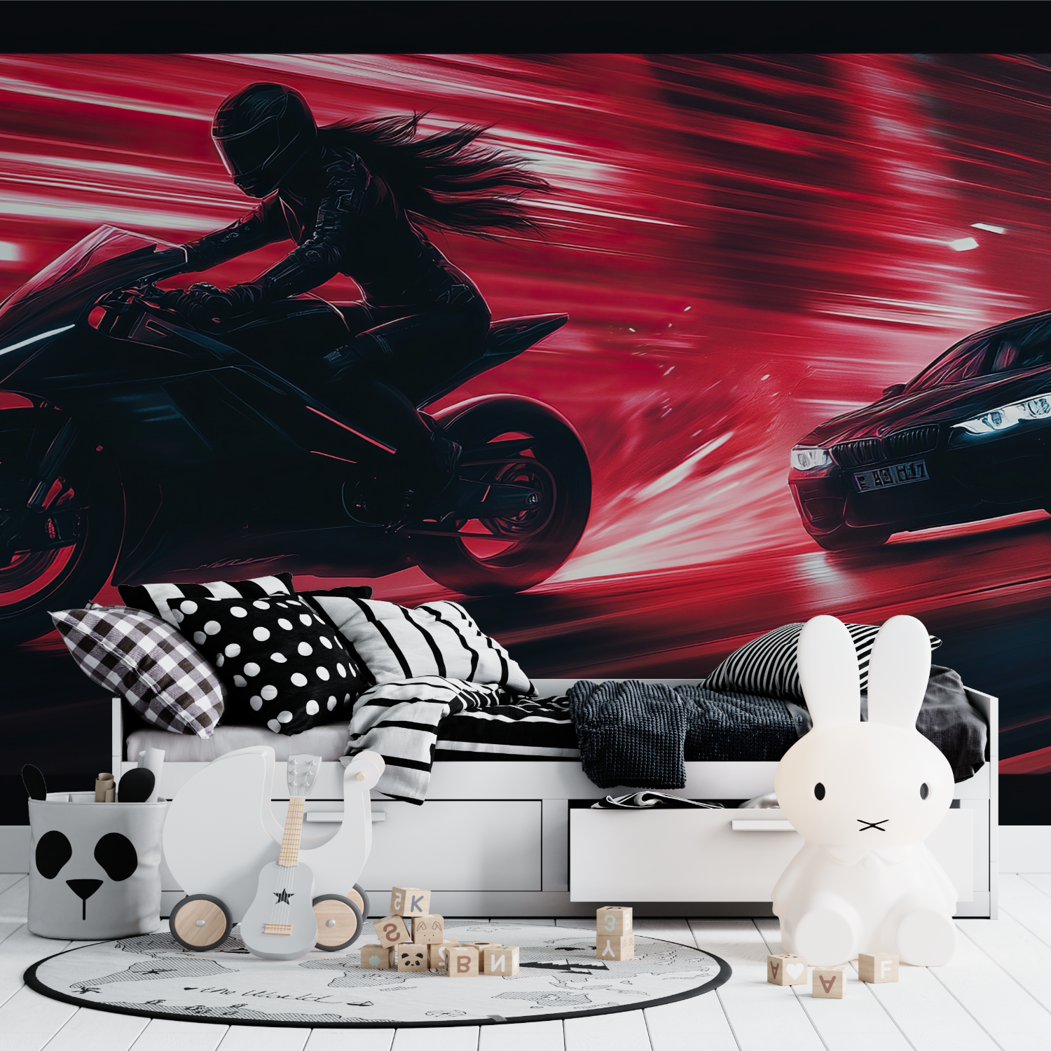 Motorrad-Auto-Hintergrundbild | Wandbild-Hintergrundbild