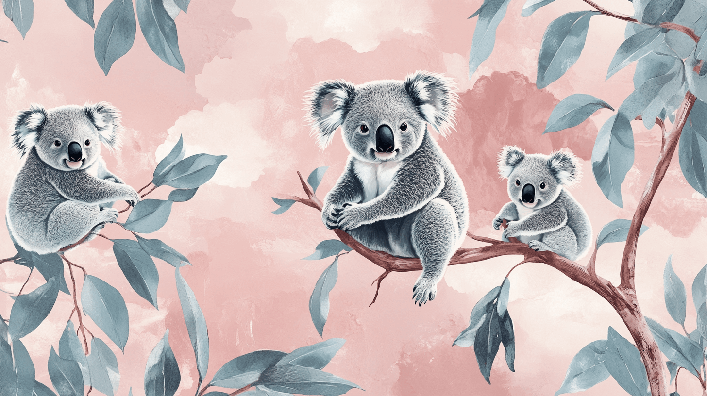 Koala and Powdery Sky Wallpaper | Murals Wallpaper