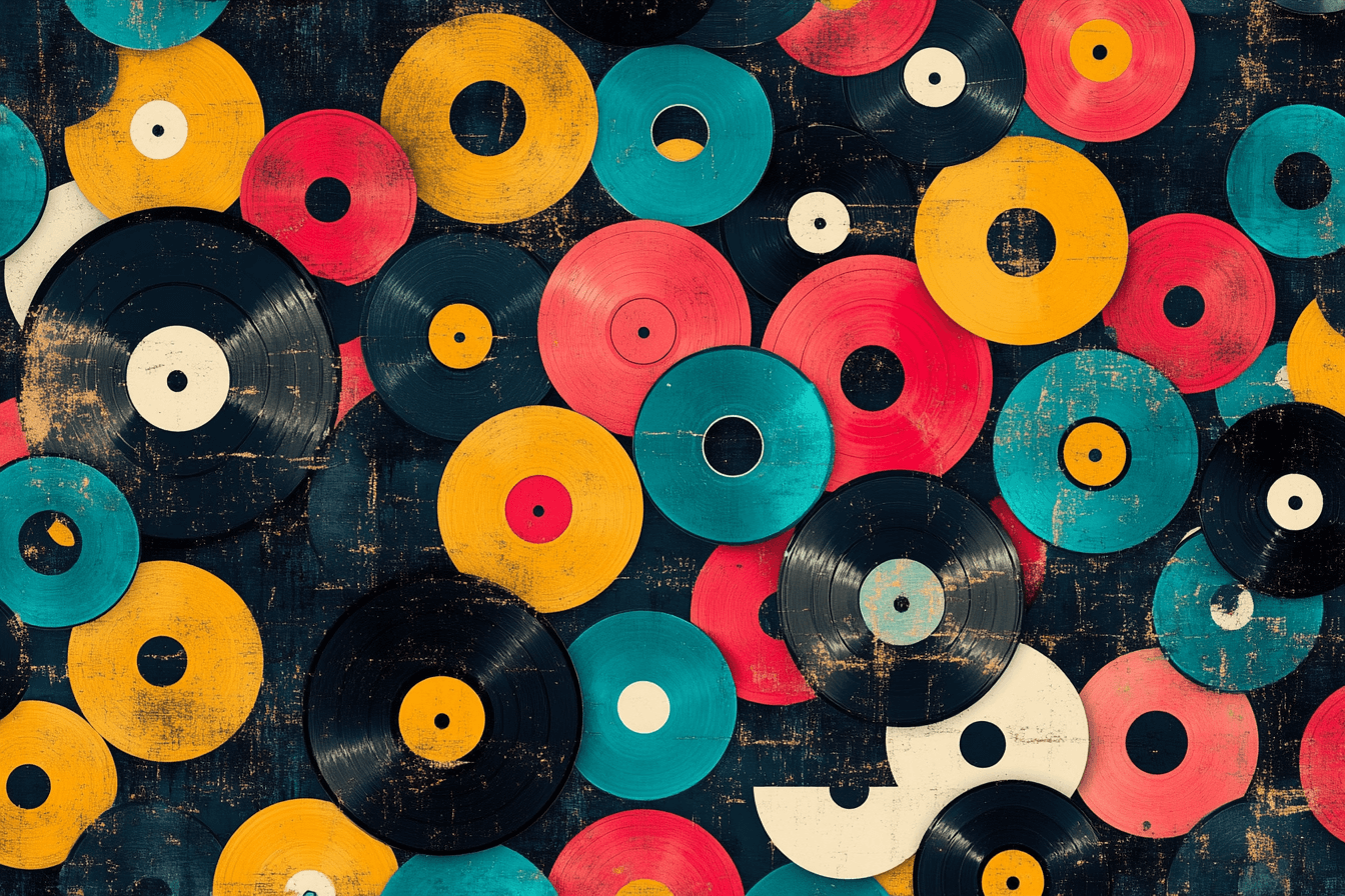 Retro Vinyl Wallpaper | Murals Wallpaper