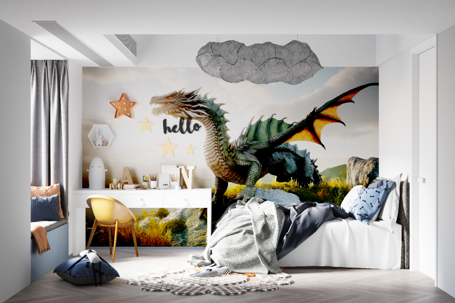 Dinosaur Dragon Wallpaper | Murals Wallpaper