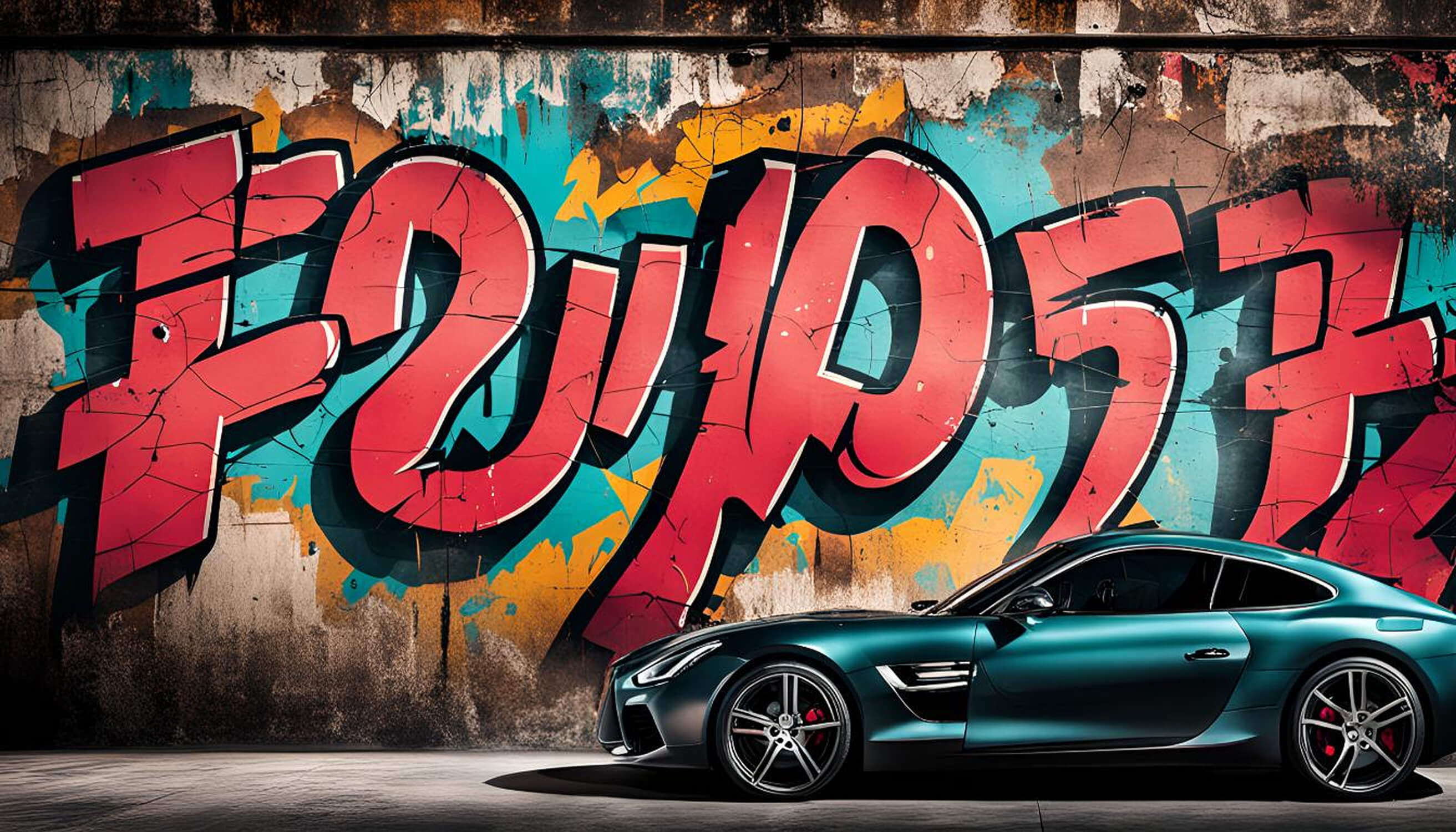 Racing Car Graffiti Wallpaper | Murals Wallpaper