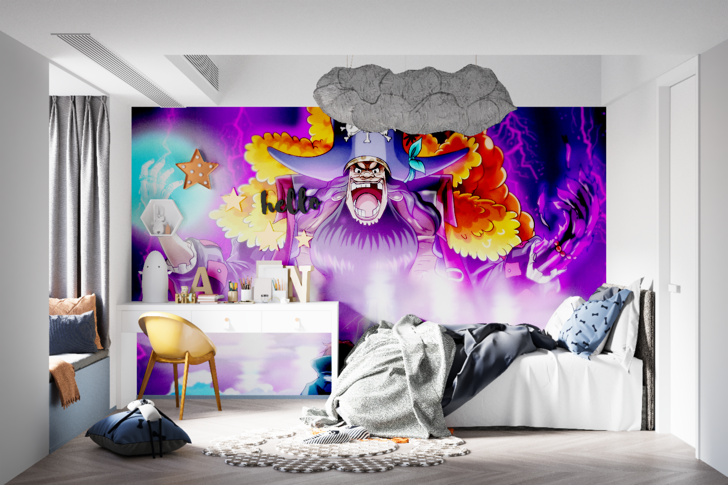 One Piece Blackbeard Battle Wallpaper | Murals Wallpaper