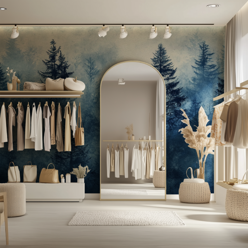 Night Blue Tree Wallpaper | Murals Wallpaper