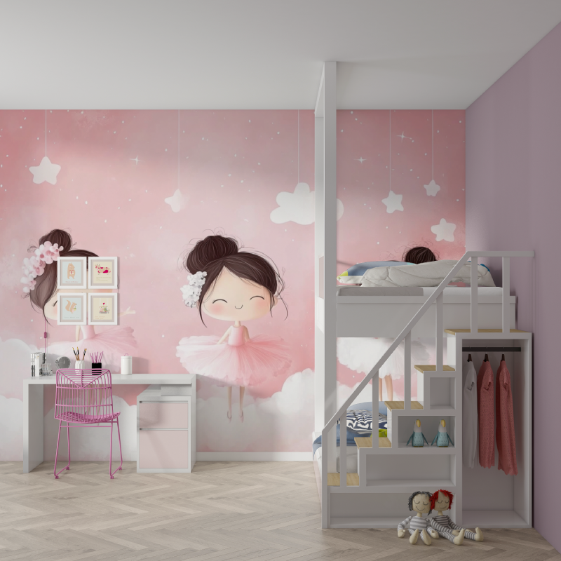 Princess Trio Ballerinas Wallpaper | Murals Wallpaper