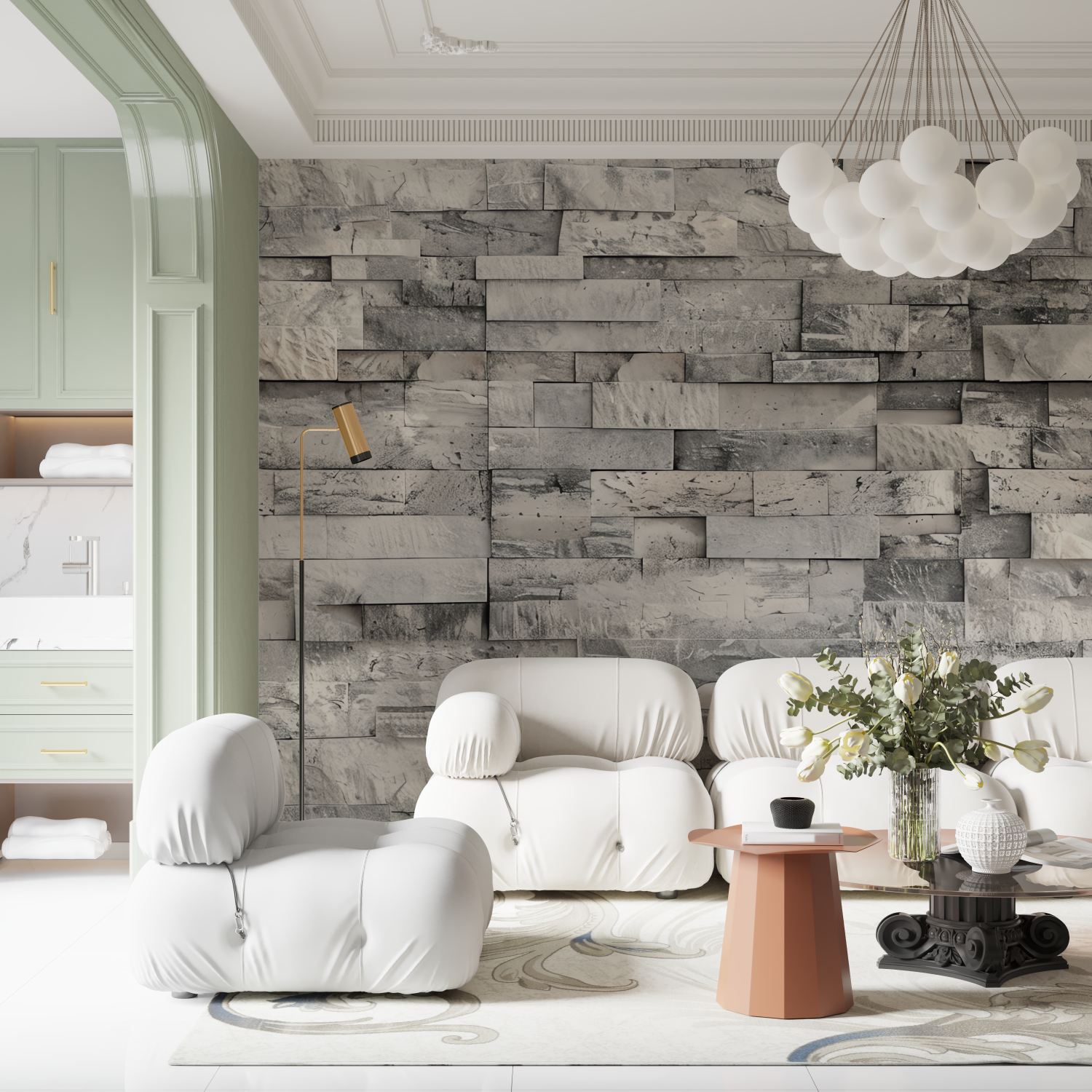 Gray Stone Wallpaper | Murals Wallpaper