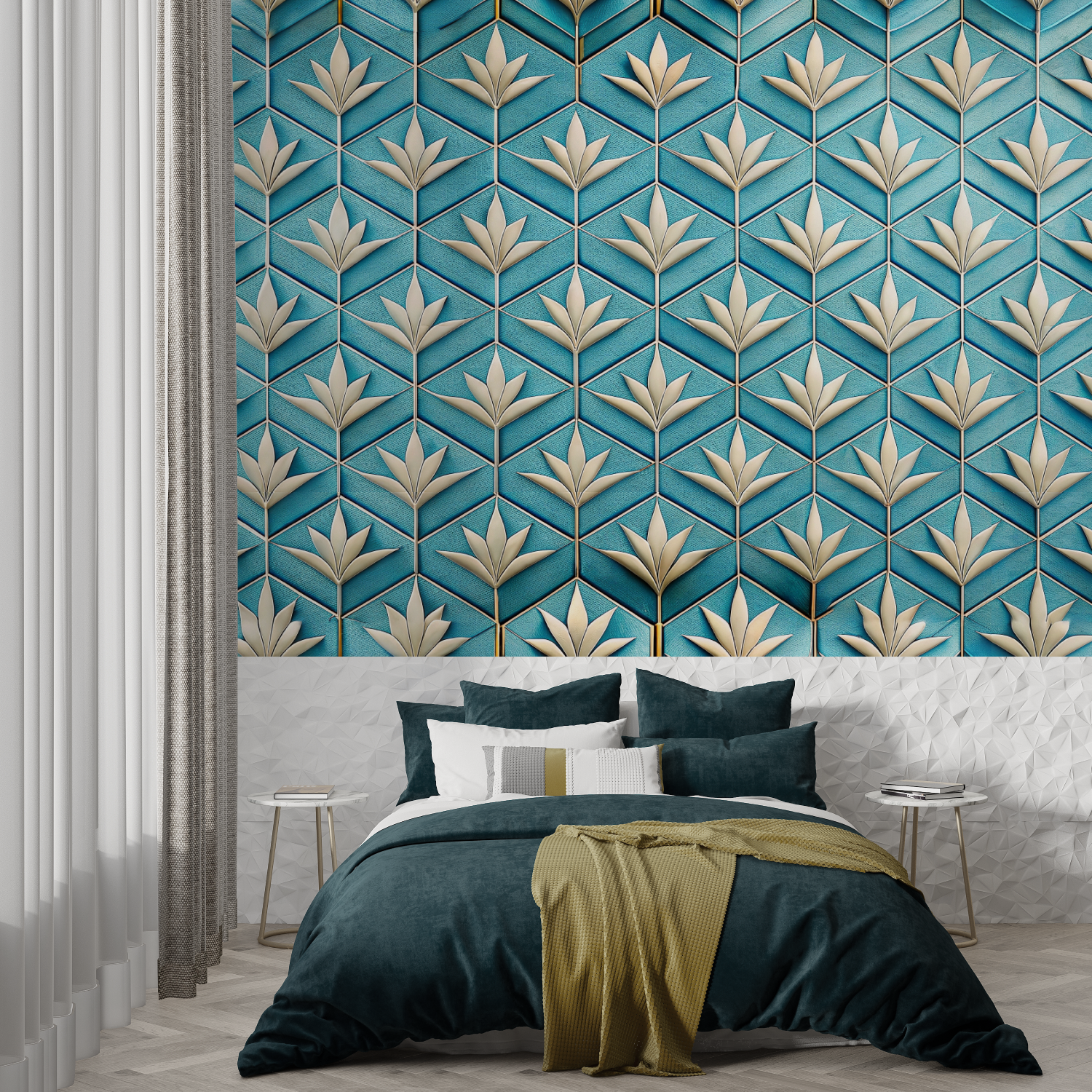 Art Deco Blue Wallpaper | Murals Wallpaper