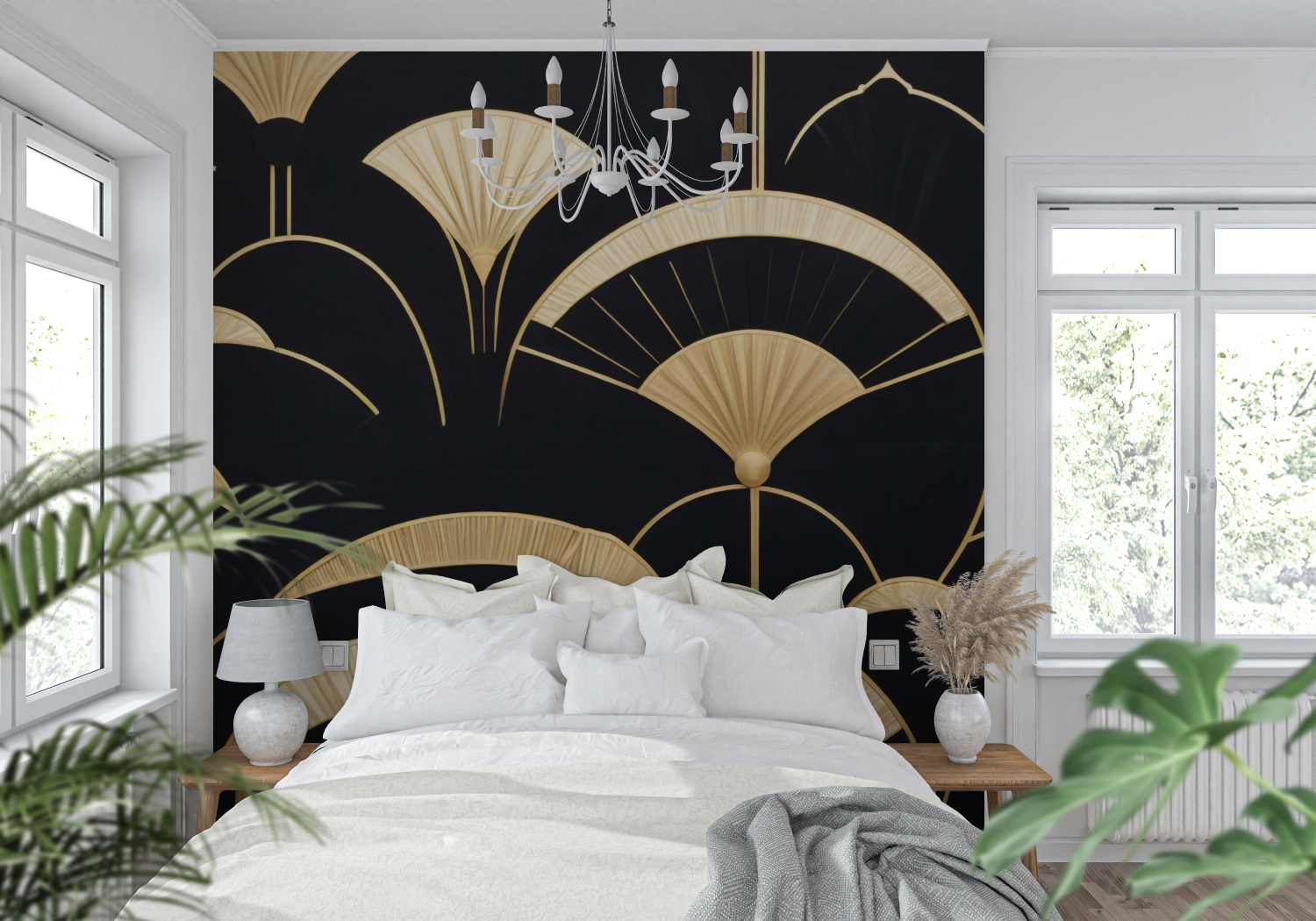 Gold Sky Art Deco Wallpaper | Murals Wallpaper
