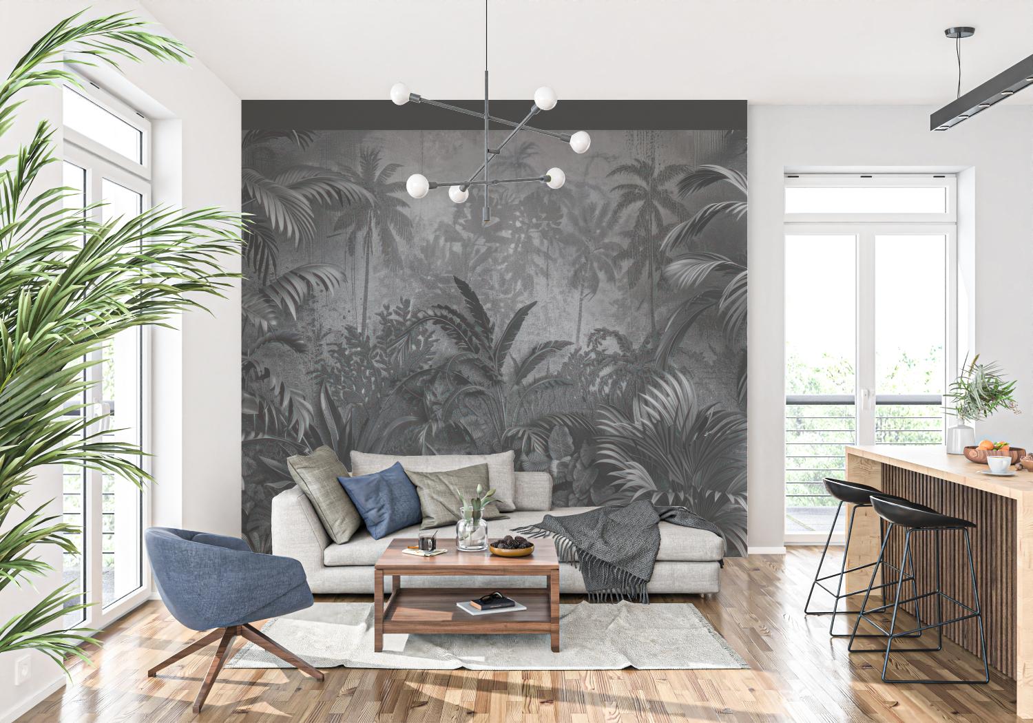 Black Jungle Wallpaper | Murals Wallpaper