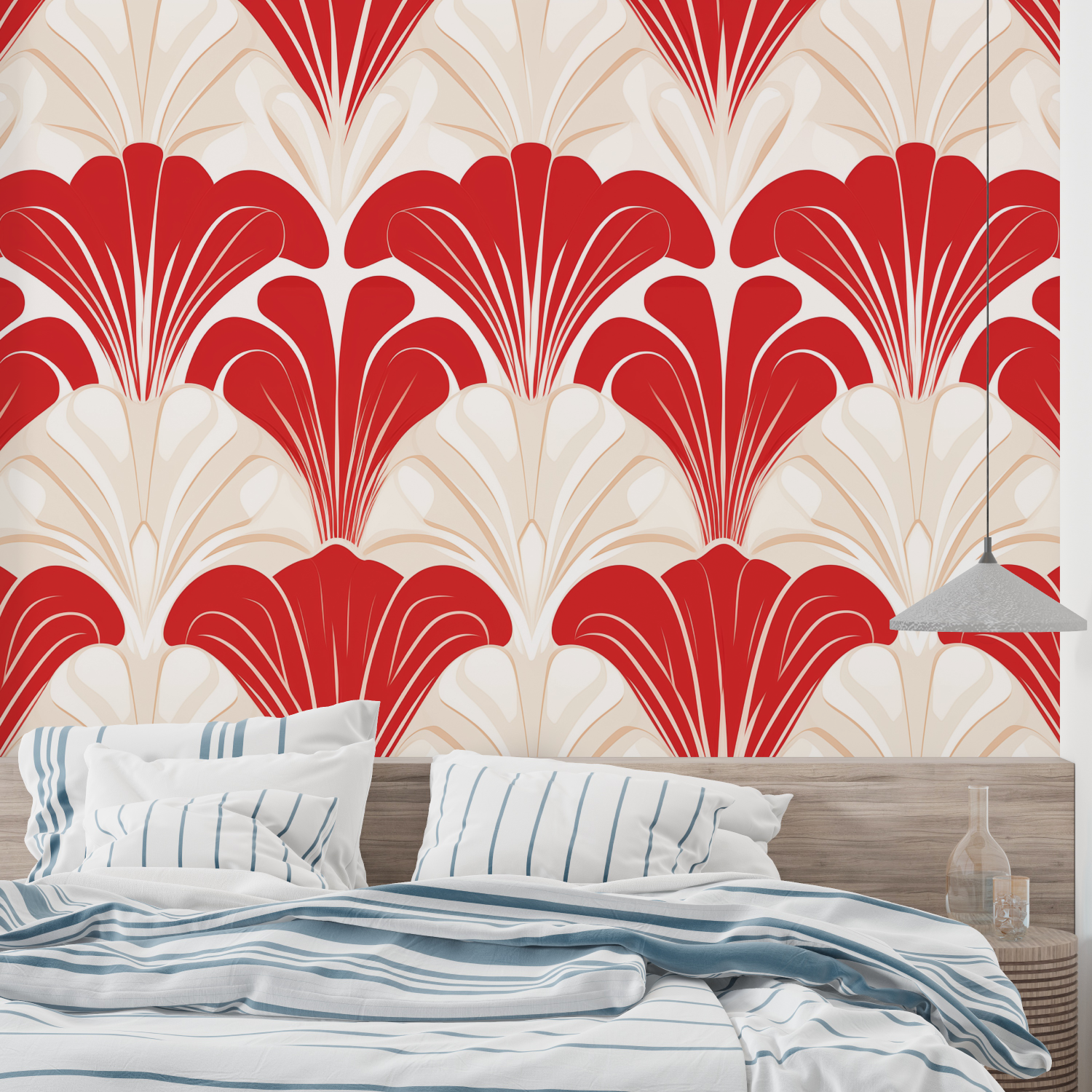 Red Patterned Wallpaper | Murals Wallpaper