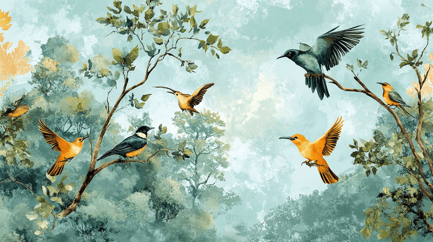 Bird Tree Wallpaper | Murals Wallpaper