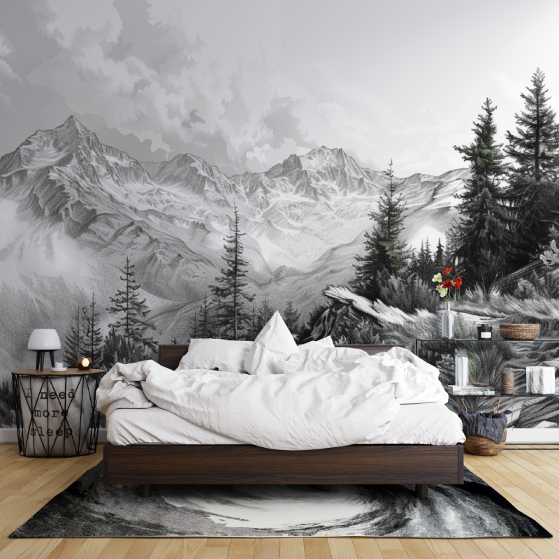 Alpine Mountain Range Wallpaper | Murals Wallpaper