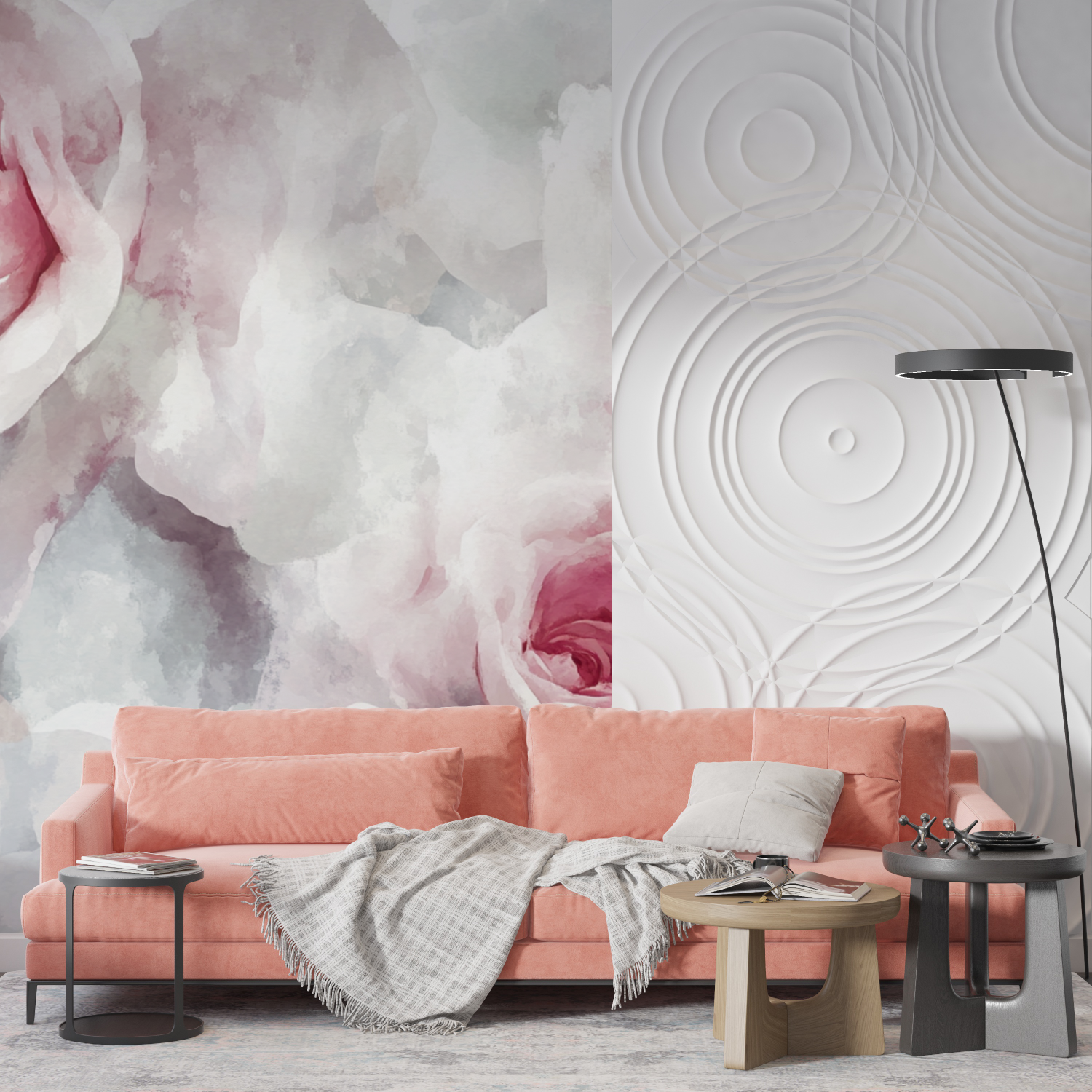 Watercolor Wallpaper Delicate Lilies | Murals Wallpaper