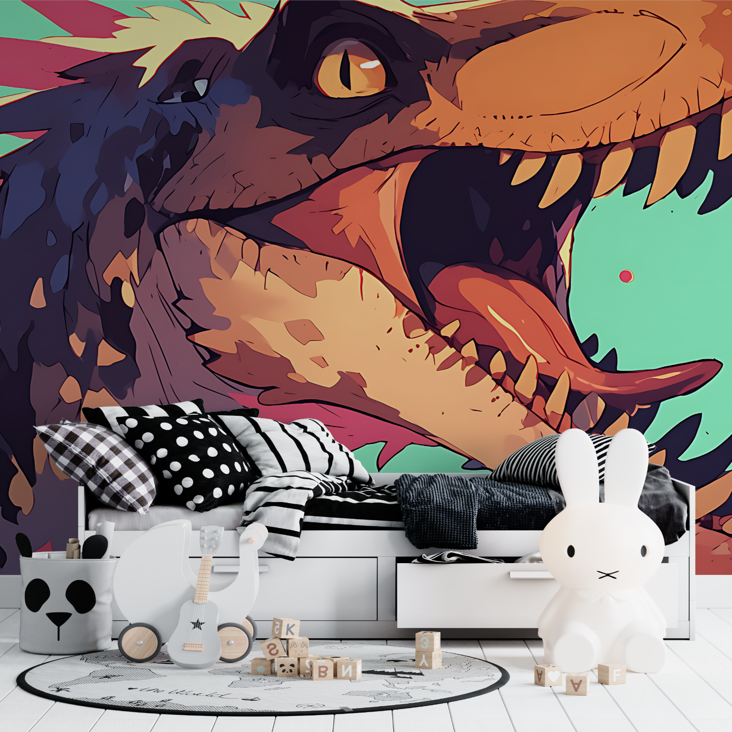 Dinosaur Graffiti Wallpaper | Murals Wallpaper