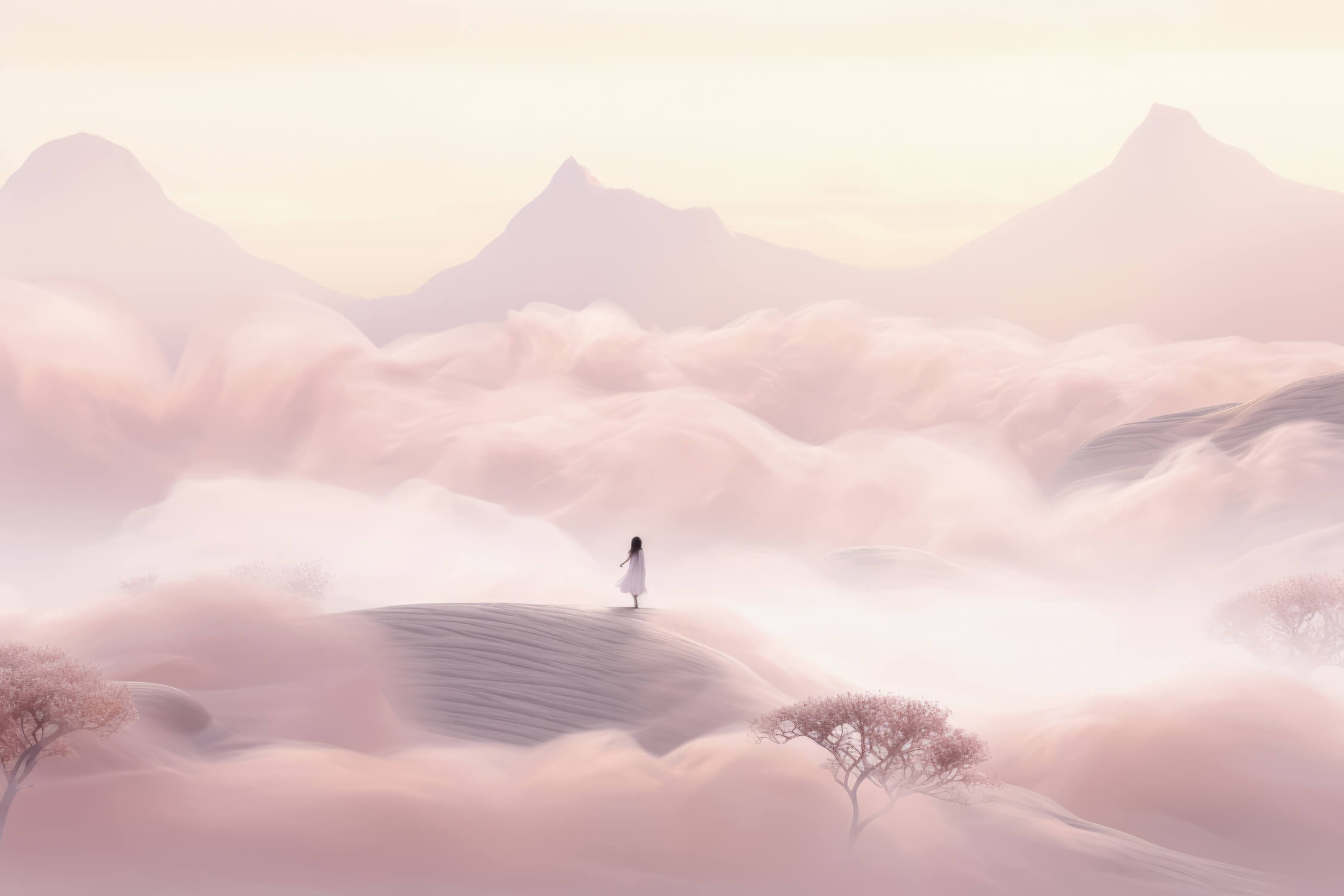 Dream Landscape Watercolor Wallpaper | Murals Wallpaper