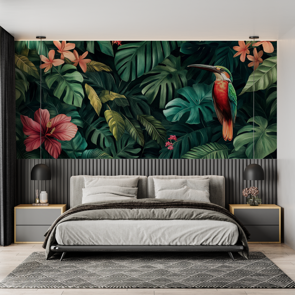 Exotic Jungle Watercolor Wallpaper | Murals Wallpaper