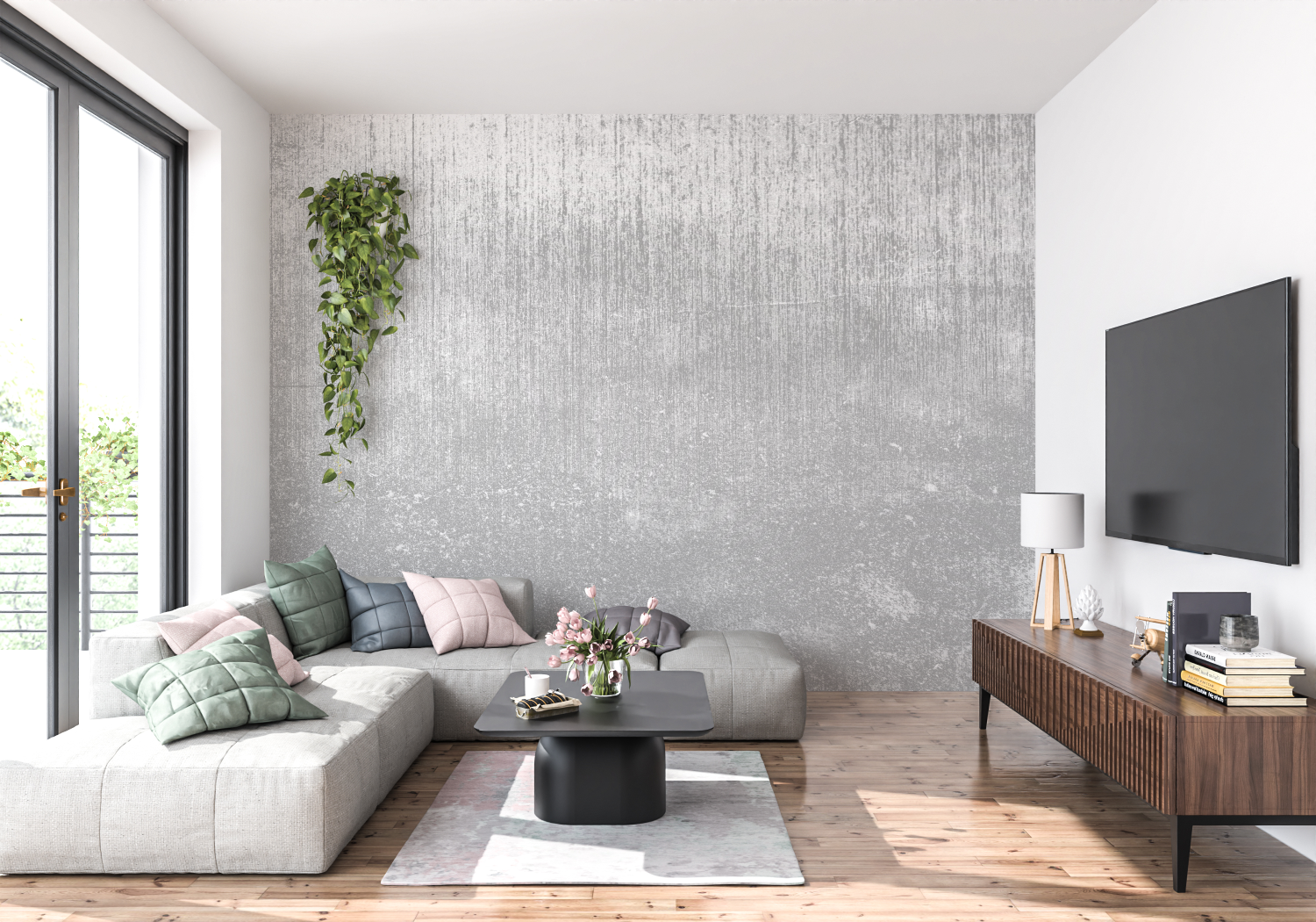 Metallic Gray Wallpaper | Murals Wallpaper