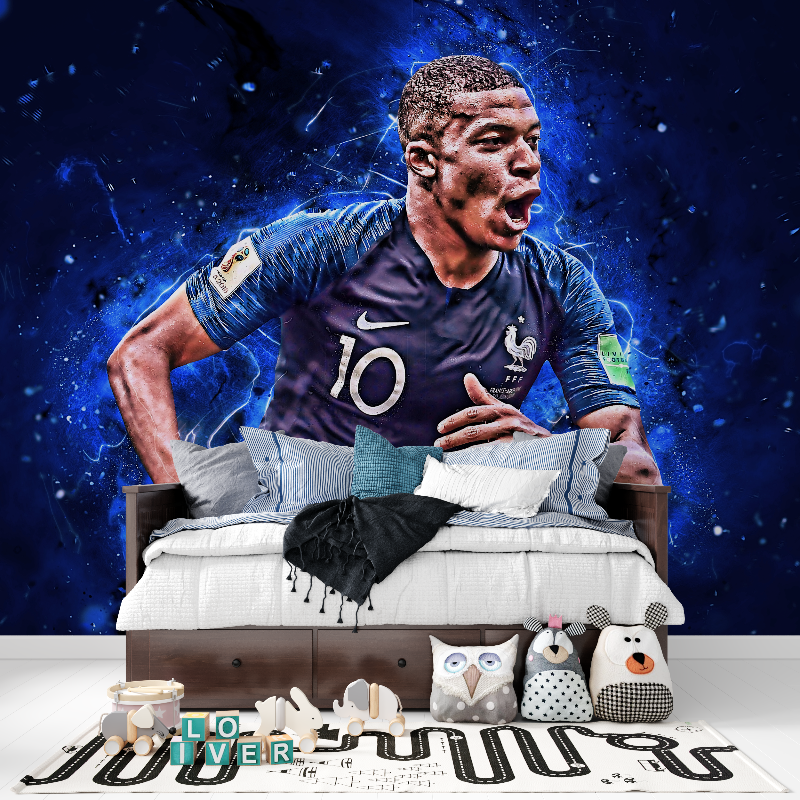 Boys' Room Wallpaper 10-Year-Old Soccer Mbappé | Murals Wallpaper