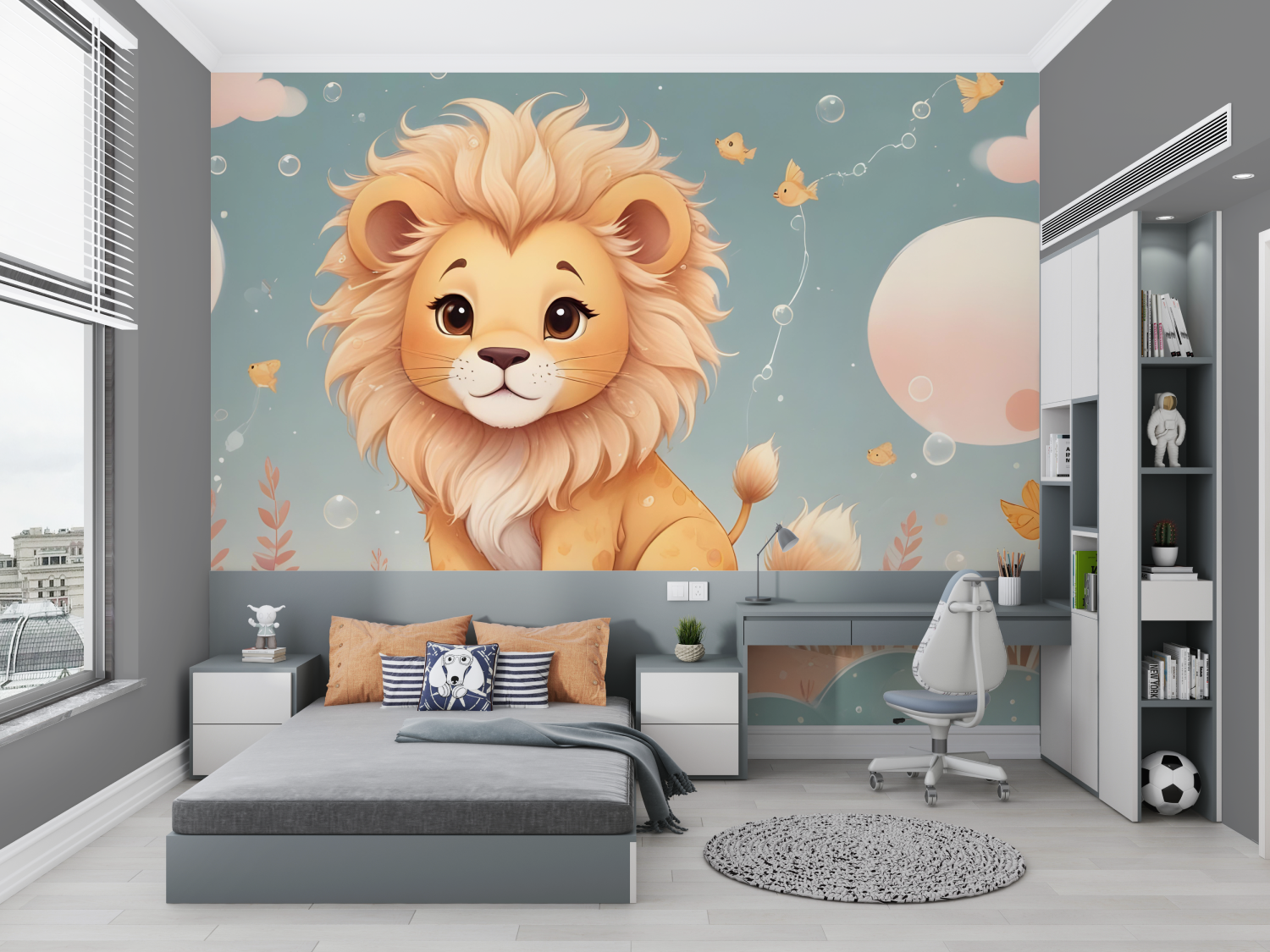 Lion Wallpaper for Kids | Murals Wallpaper