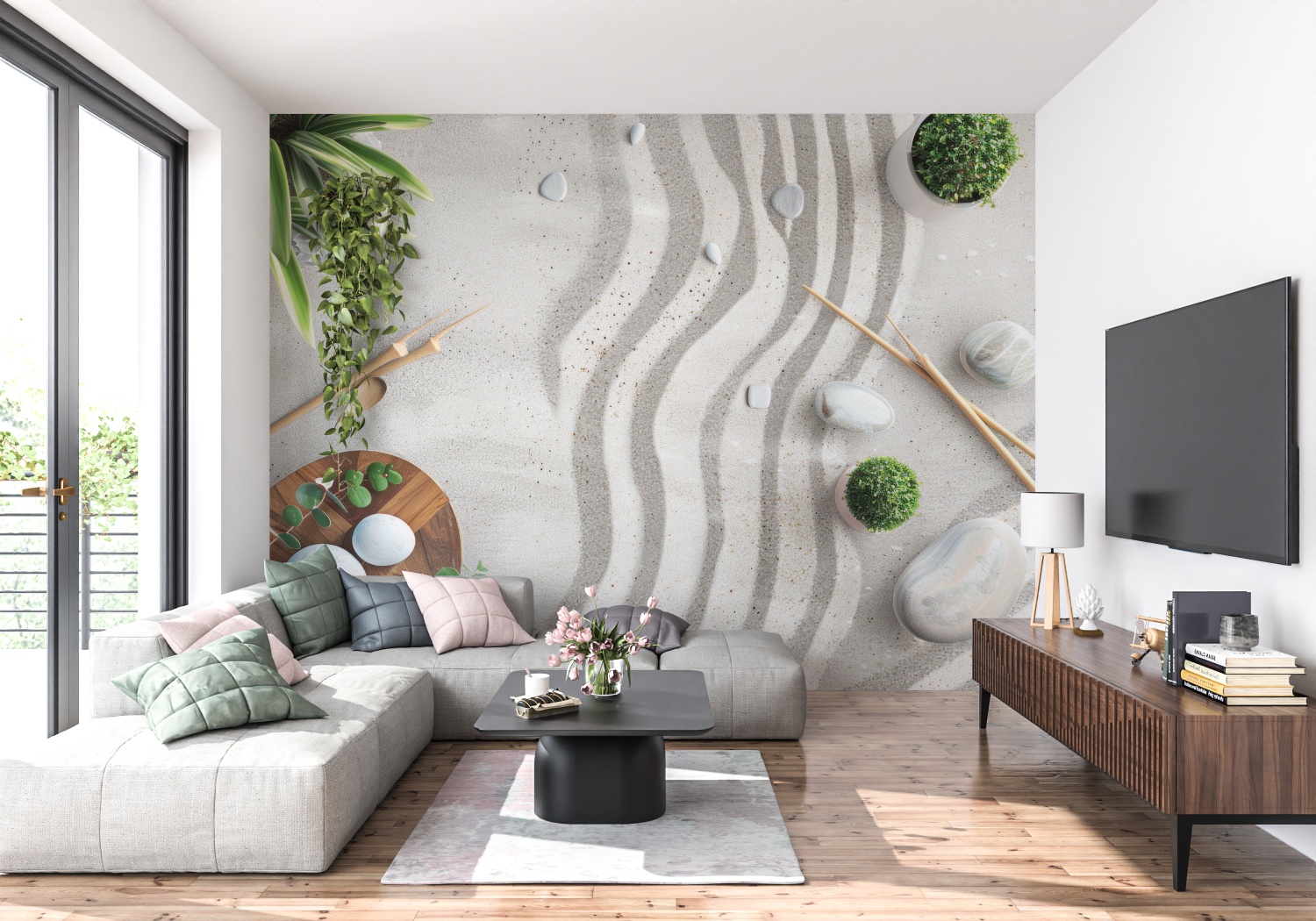 Zen-Toilettentapete | Wandtapete