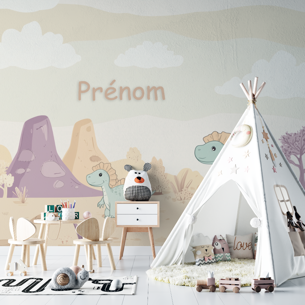 Dinosaur Baby Name Wallpaper | Murals Wallpaper