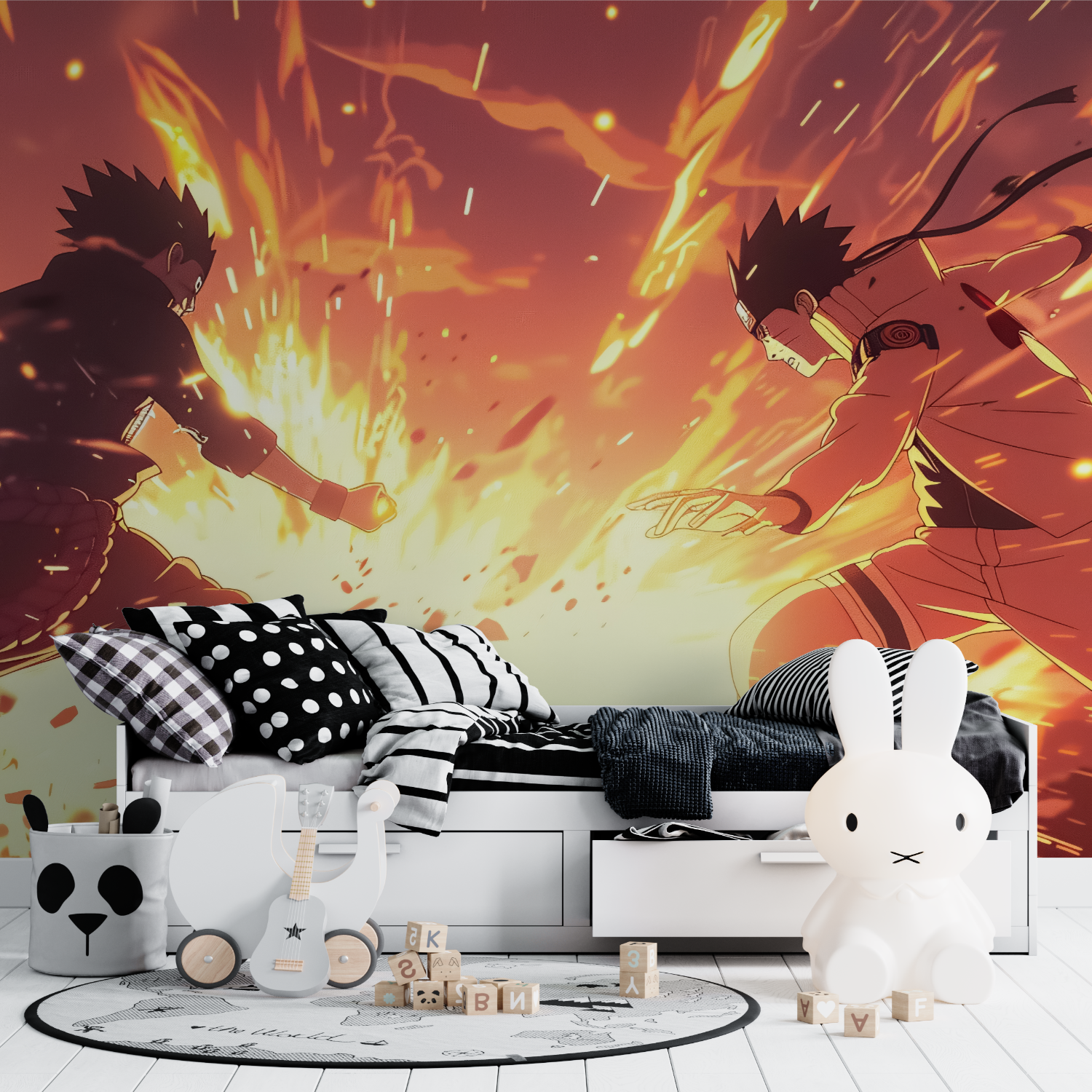 Explosive Combat Anime Wallpaper | Murals Wallpaper