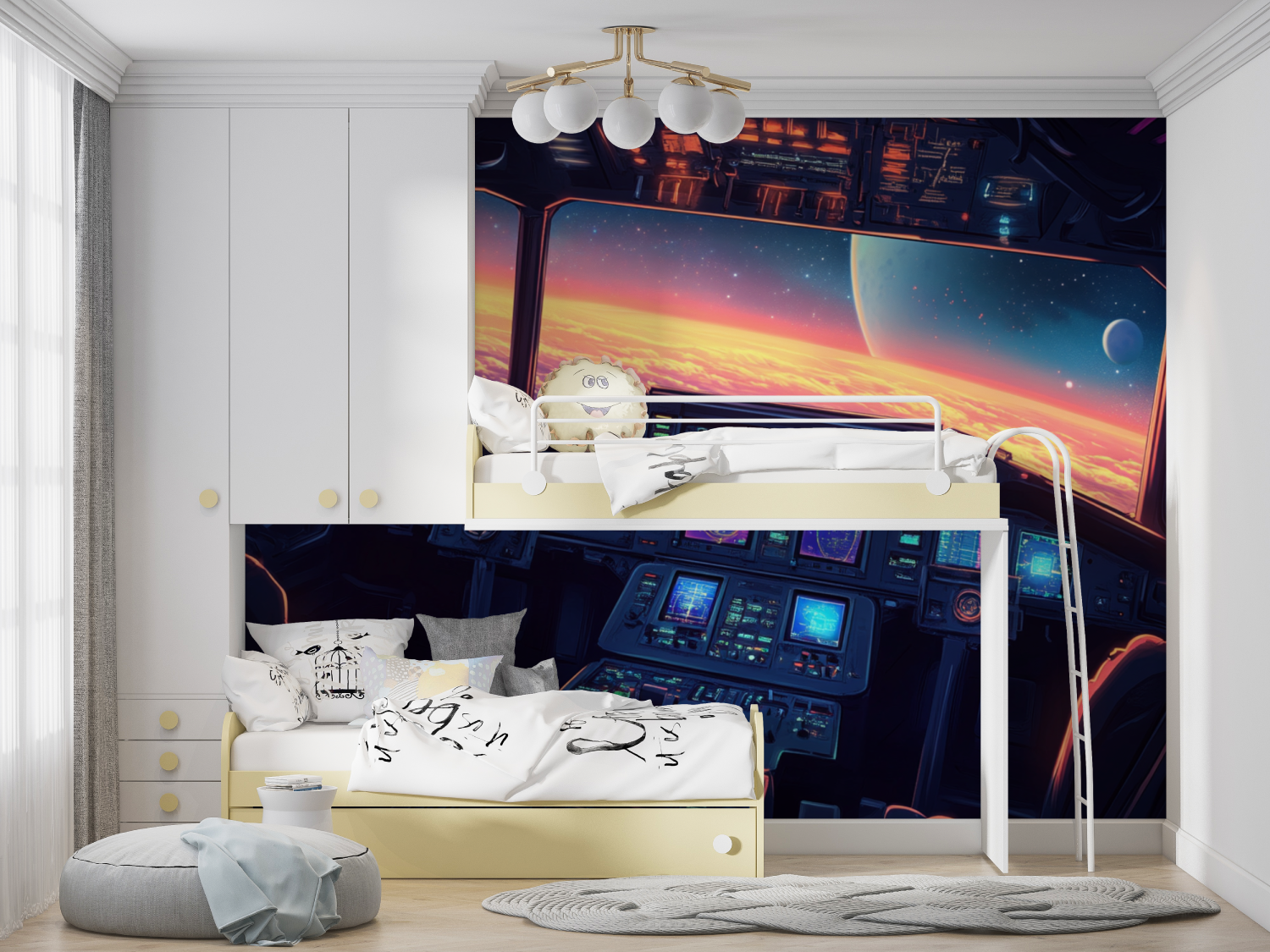 Cockpit Raumschiff Tapete | Wandbilder Tapete