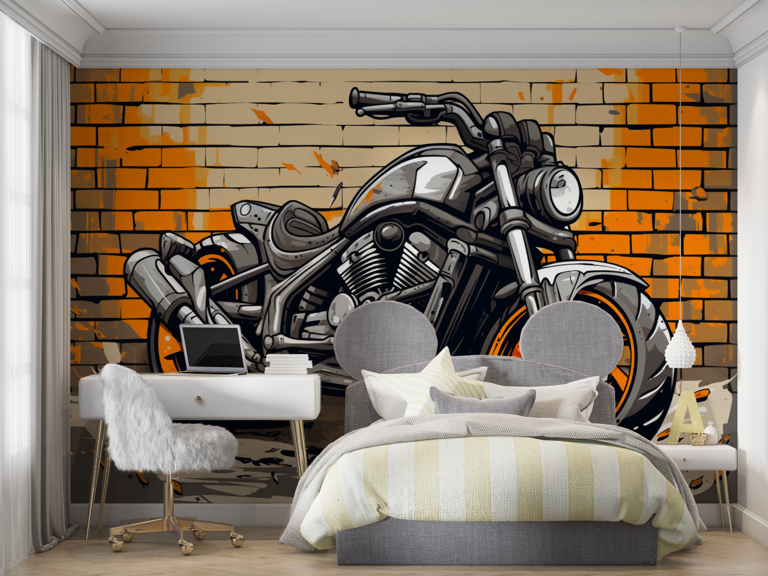 Graffiti Motorcycle Wallpaper | Murals Wallpaper