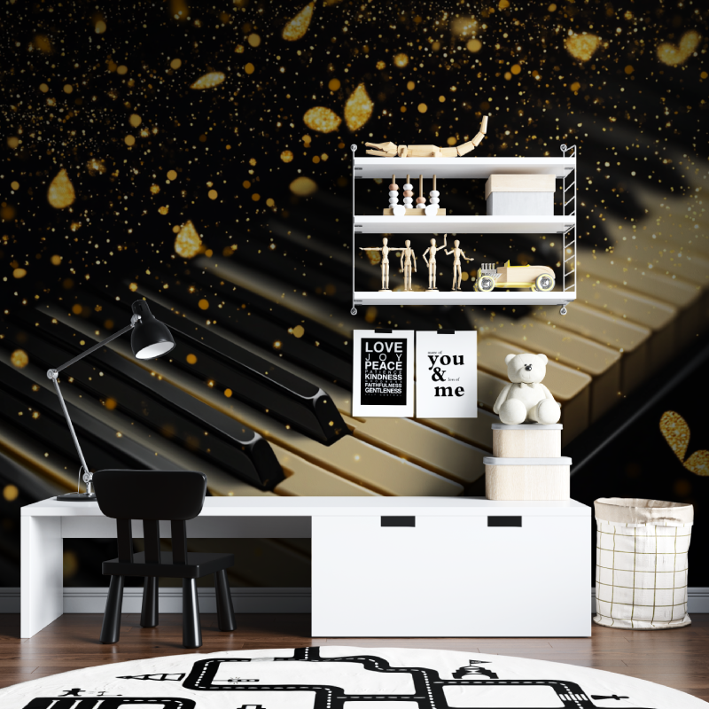 Klaviermusik-Hintergrundbild | Wandbild-Hintergrundbild