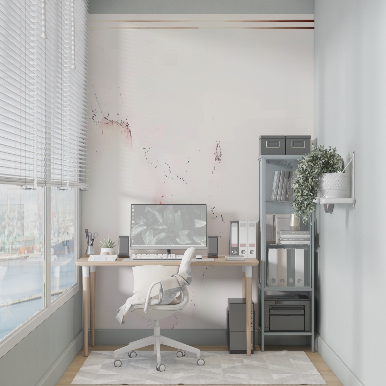 White and Terracotta Wallpaper | Murals Wallpaper
