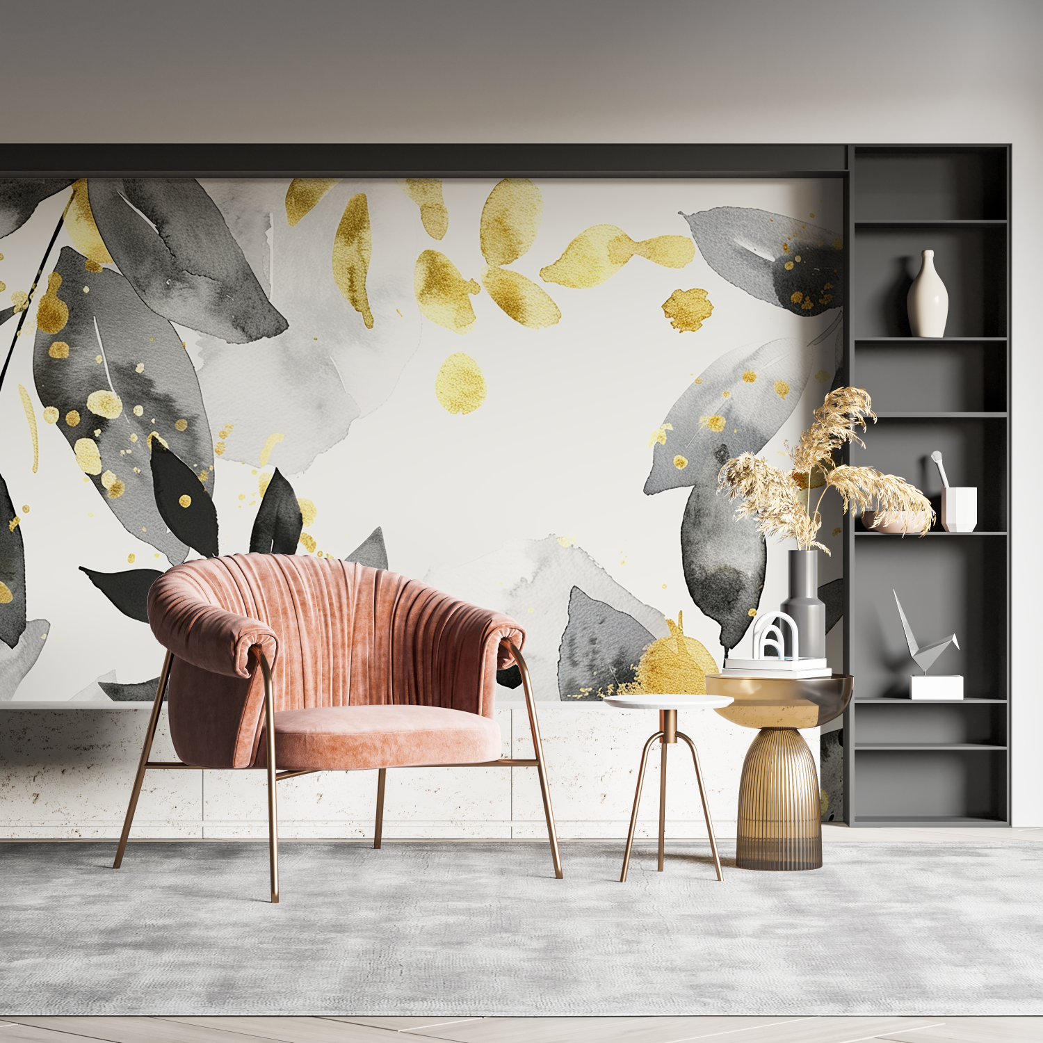 Gray Yellow Wallpaper | Murals Wallpaper