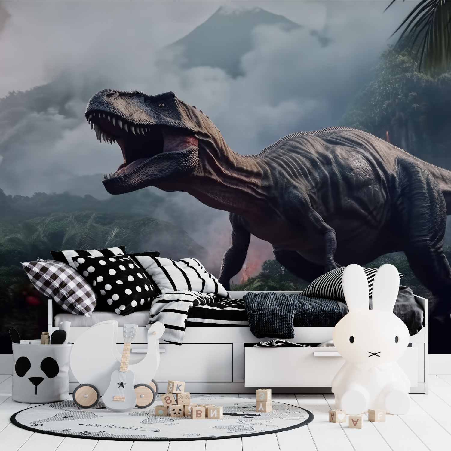 Wütende Dinosaurier-Tapete | Wandbilder