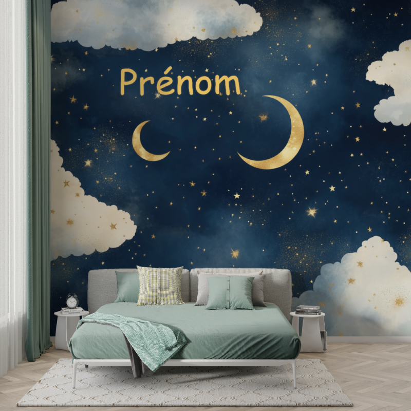 Name Wallpaper Cloudy Starry Sky | Murals Wallpaper