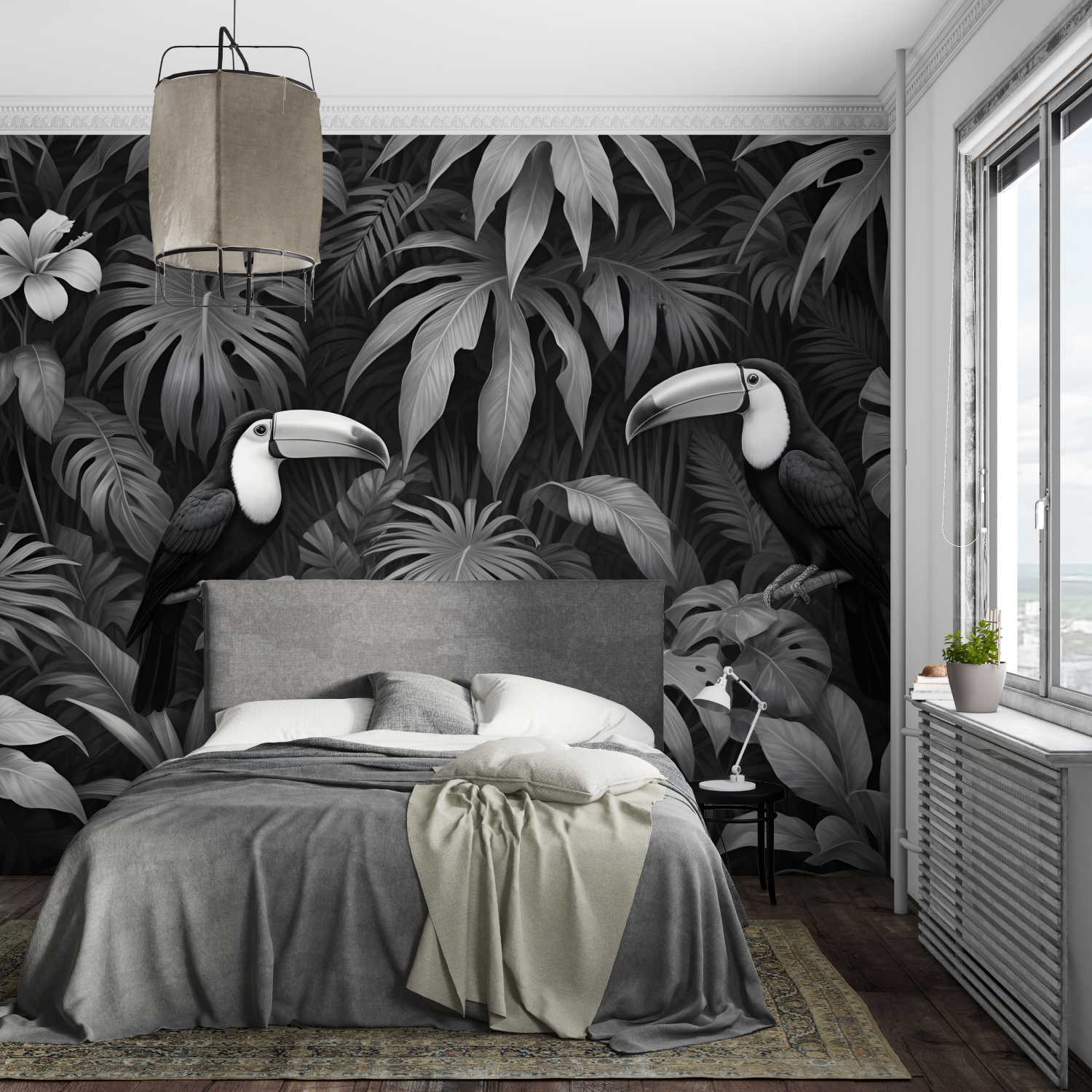 Trendy Black Wallpaper | Murals Wallpaper