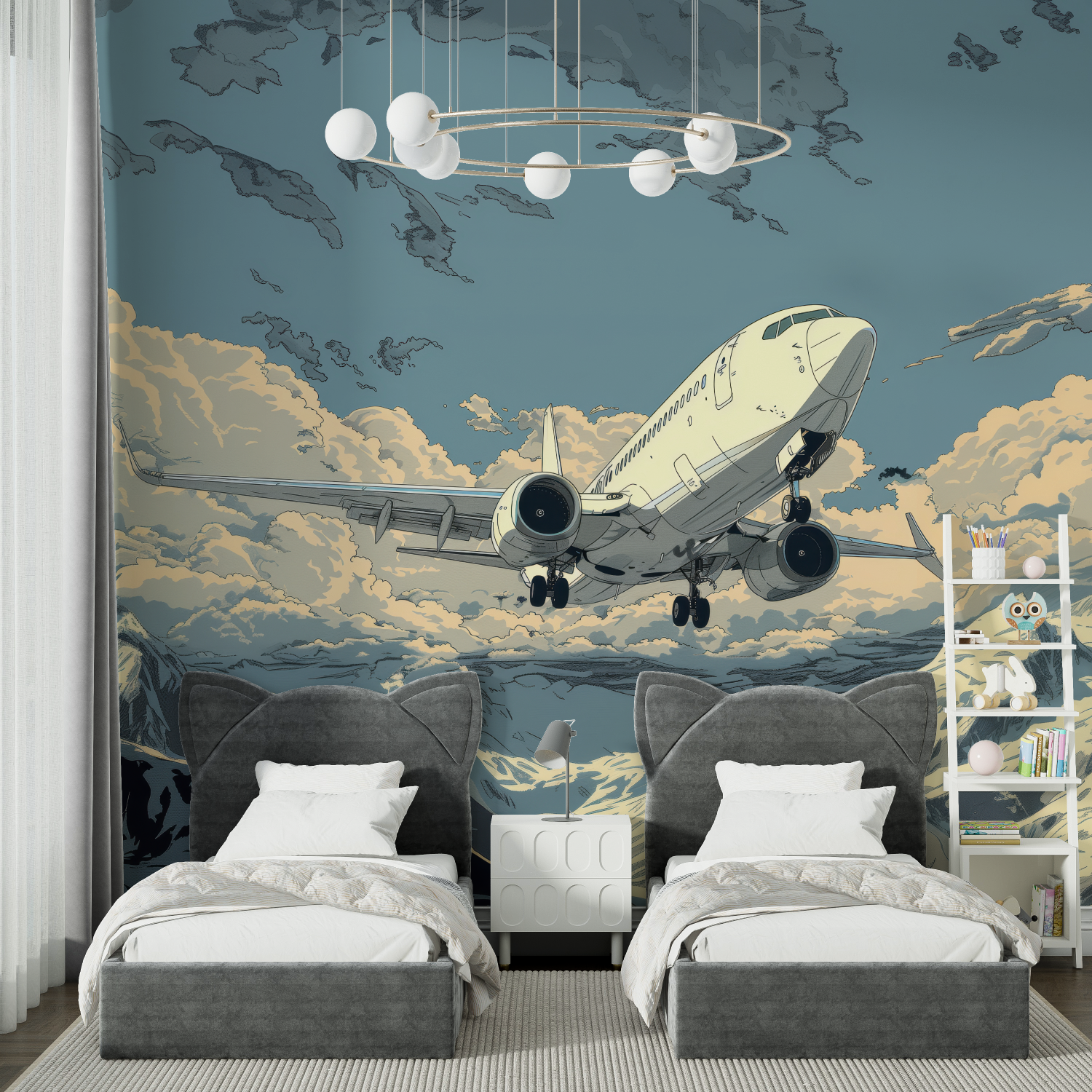 Teen Wallpaper Airplane Mountain | Murals Wallpaper