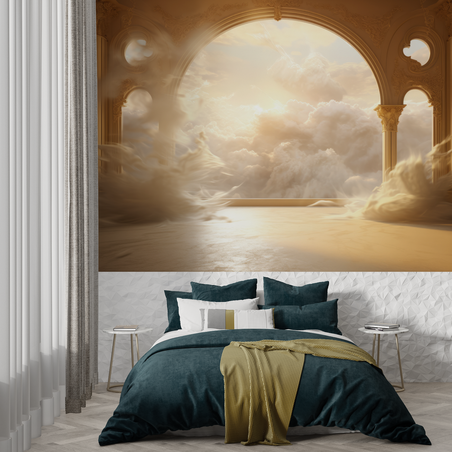 3D Wall Mural Headboard Wallpaper | Murals Wallpaper