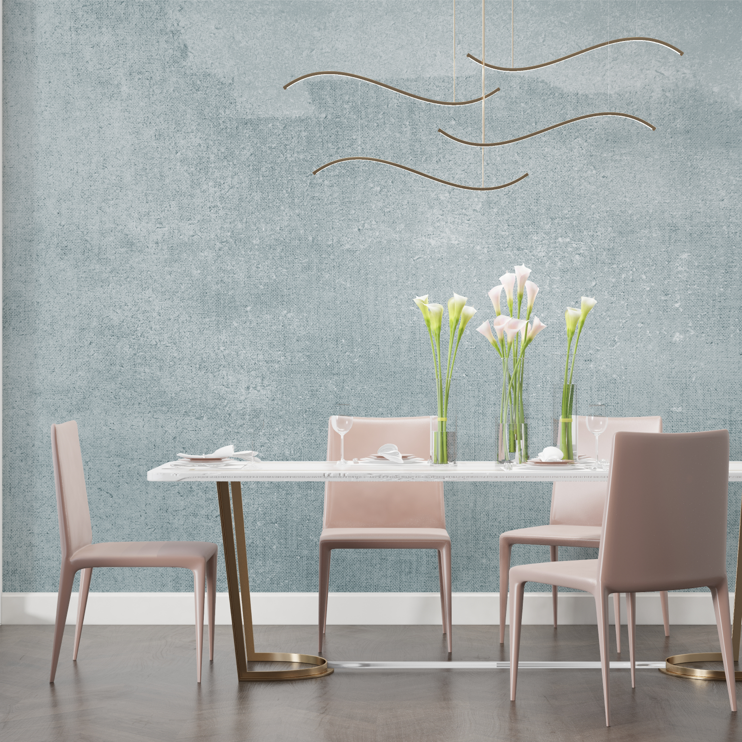 Light Blue Gray Wallpaper | Murals Wallpaper