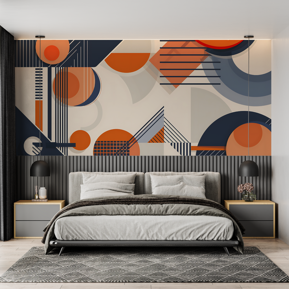 Orange and Blue Wallpaper | Murals Wallpaper