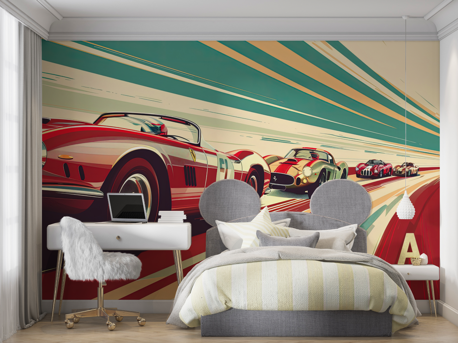 Tapeten-Kurs für Kraftfahrzeuge – Zimmer mit Panoramablick