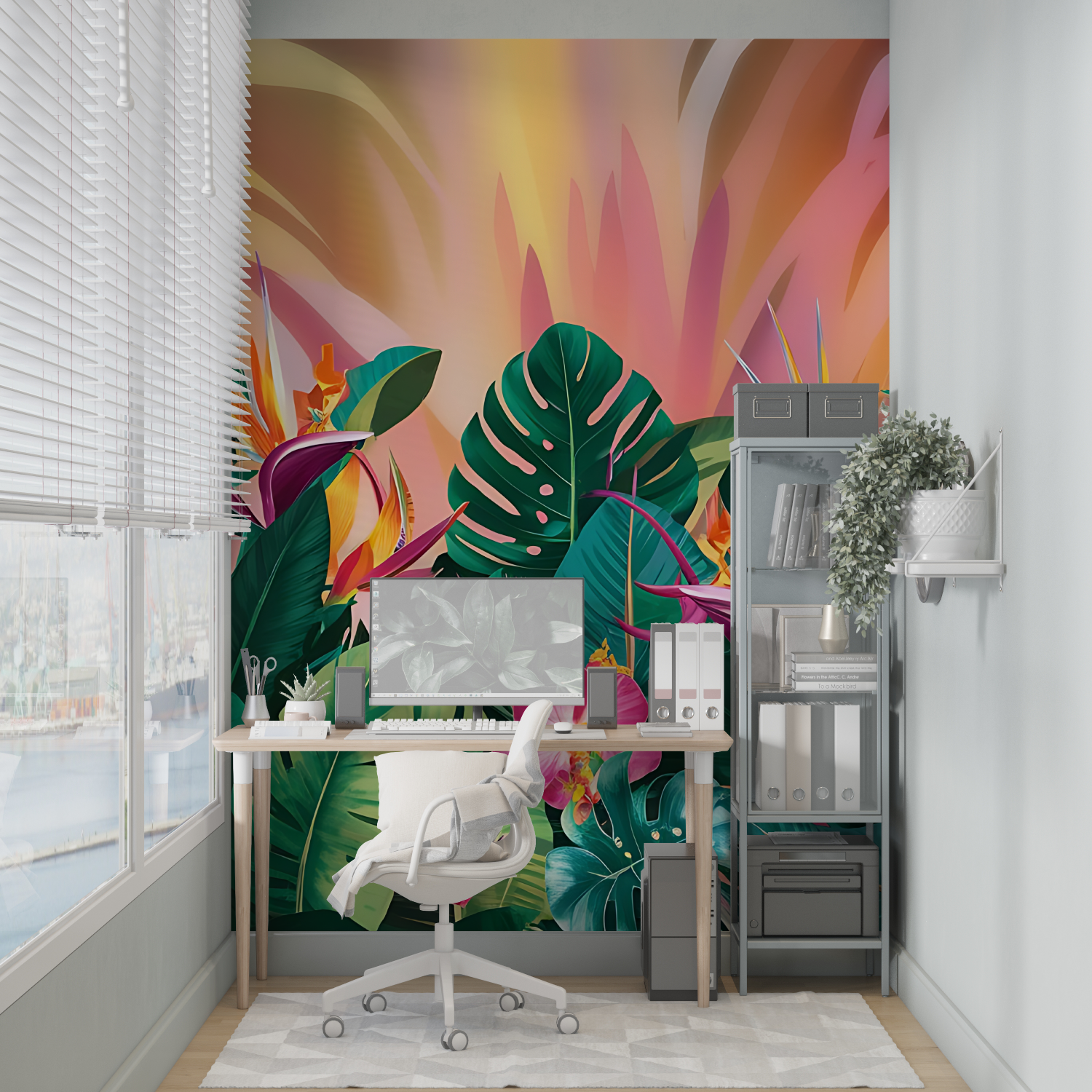Colorful Tropical Mural Wallpaper | Murals Wallpaper