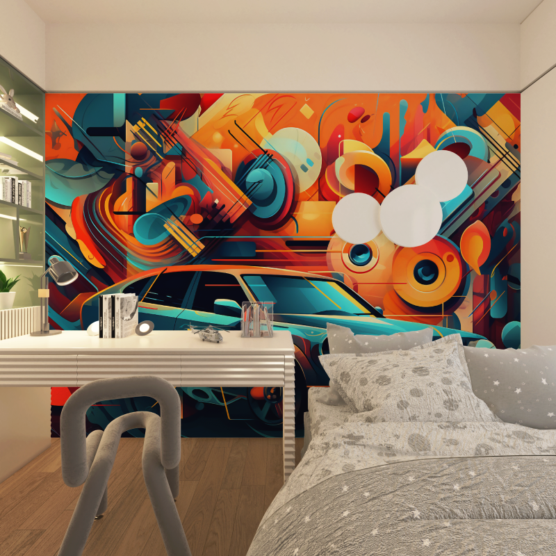 Multicolor Car Wallpaper | Murals Wallpaper