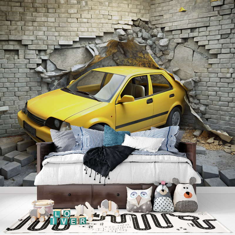 XXL Yellow Car Wallpaper | Murals Wallpaper