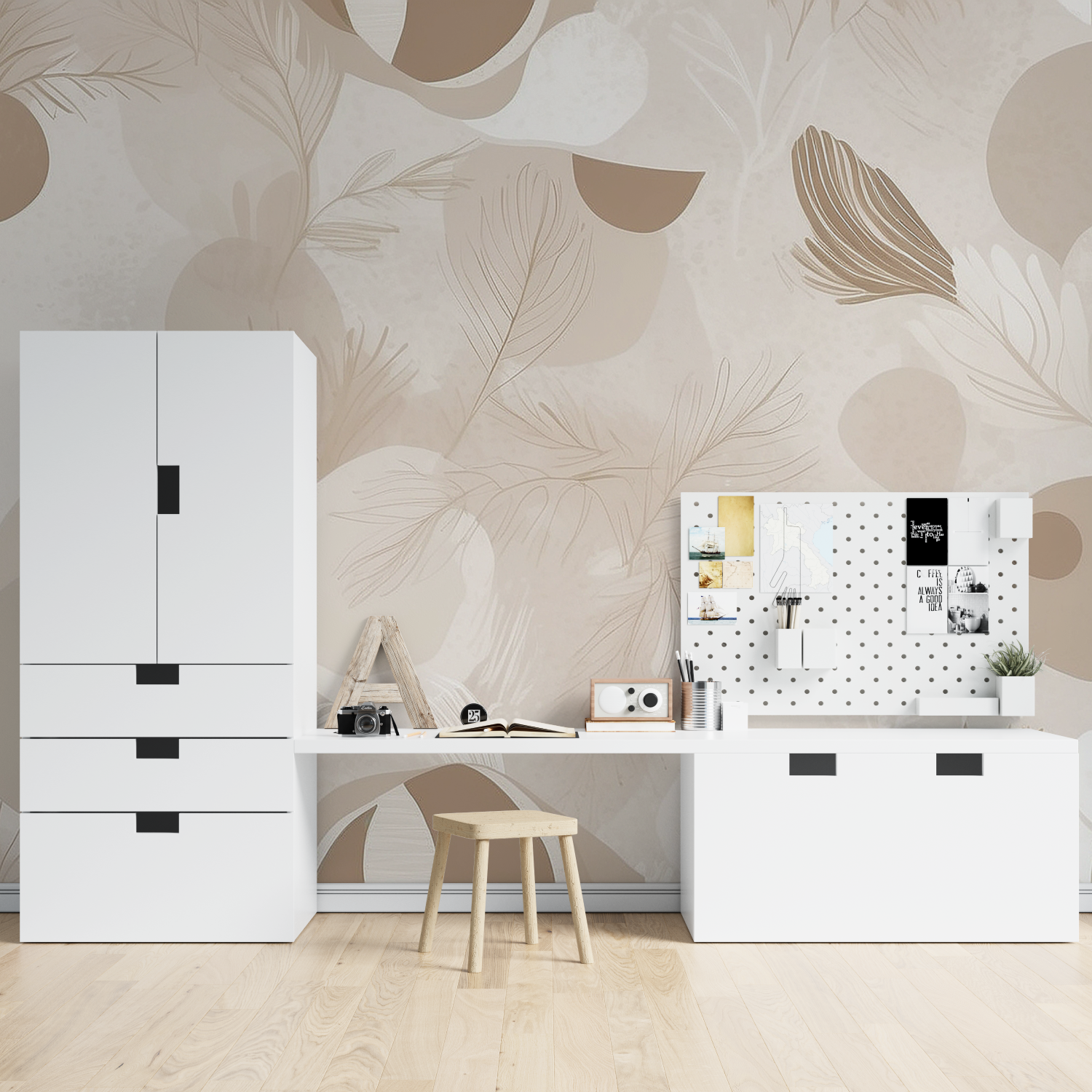 Braune Kindertapete | Wandtapete