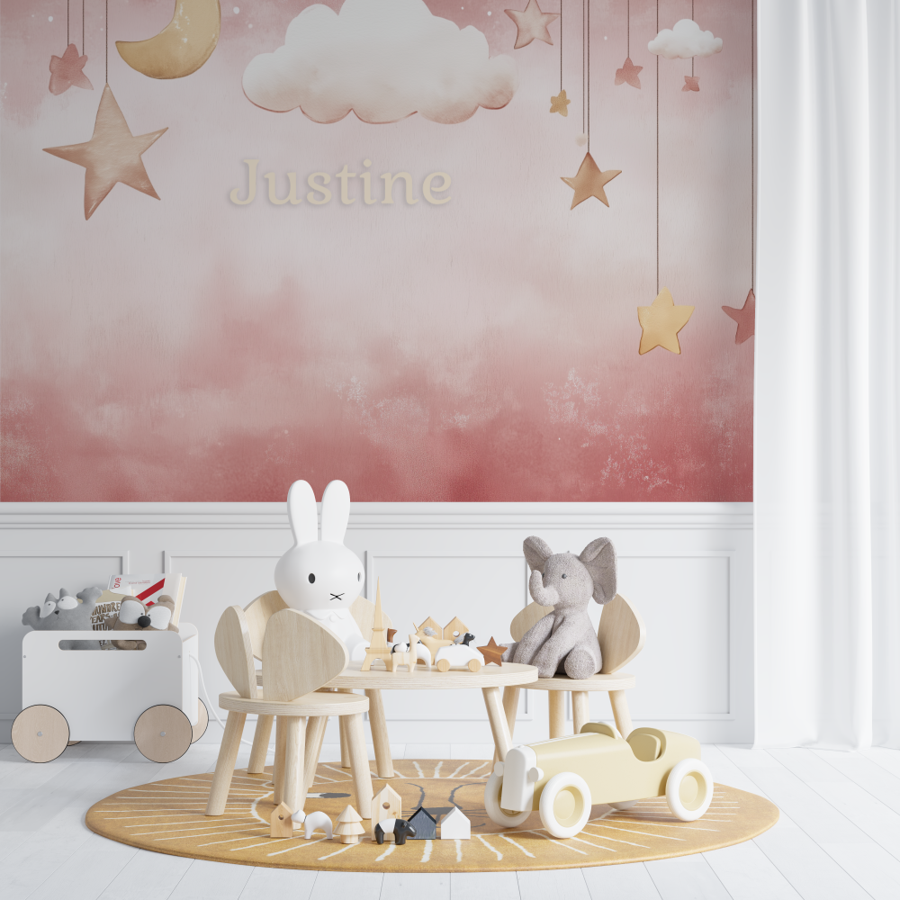 First Name Pink Wallpaper | Murals Wallpaper