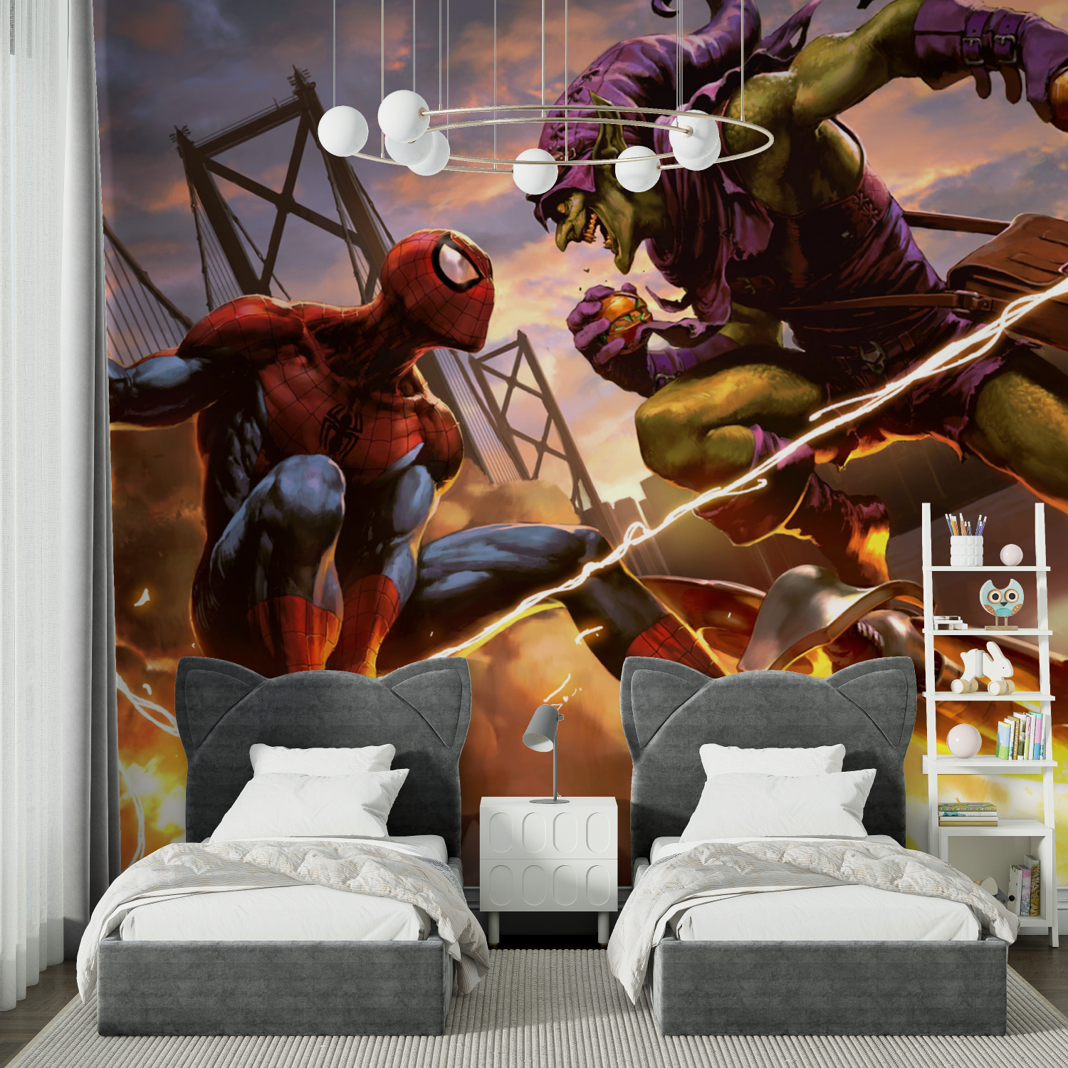 Spider-Man vs Green Goblin Wallpaper | Murals Wallpaper