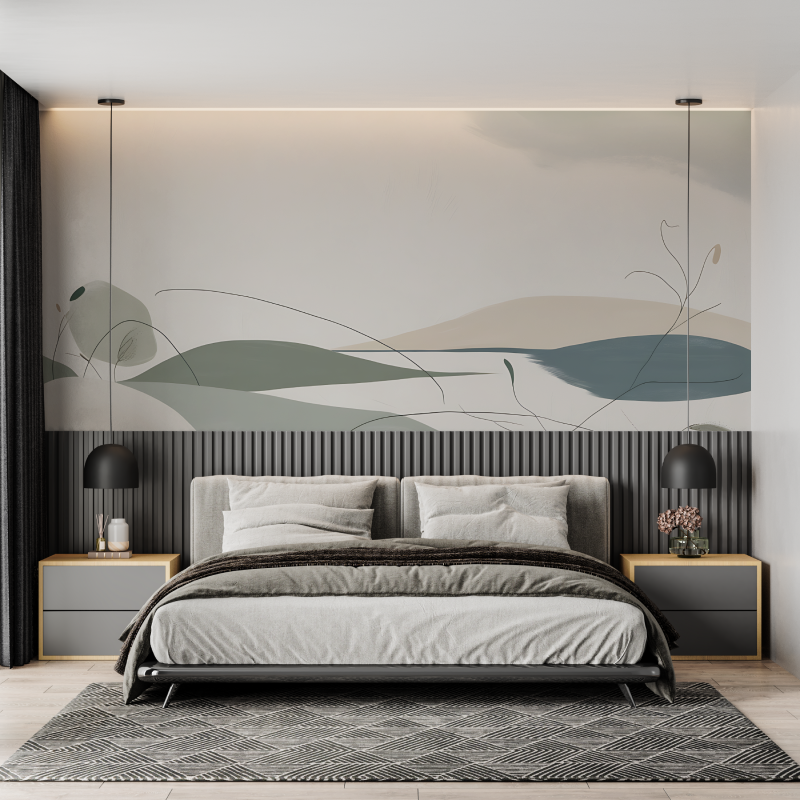 Abstract Minimalist Watercolor Wallpaper | Murals Wallpaper