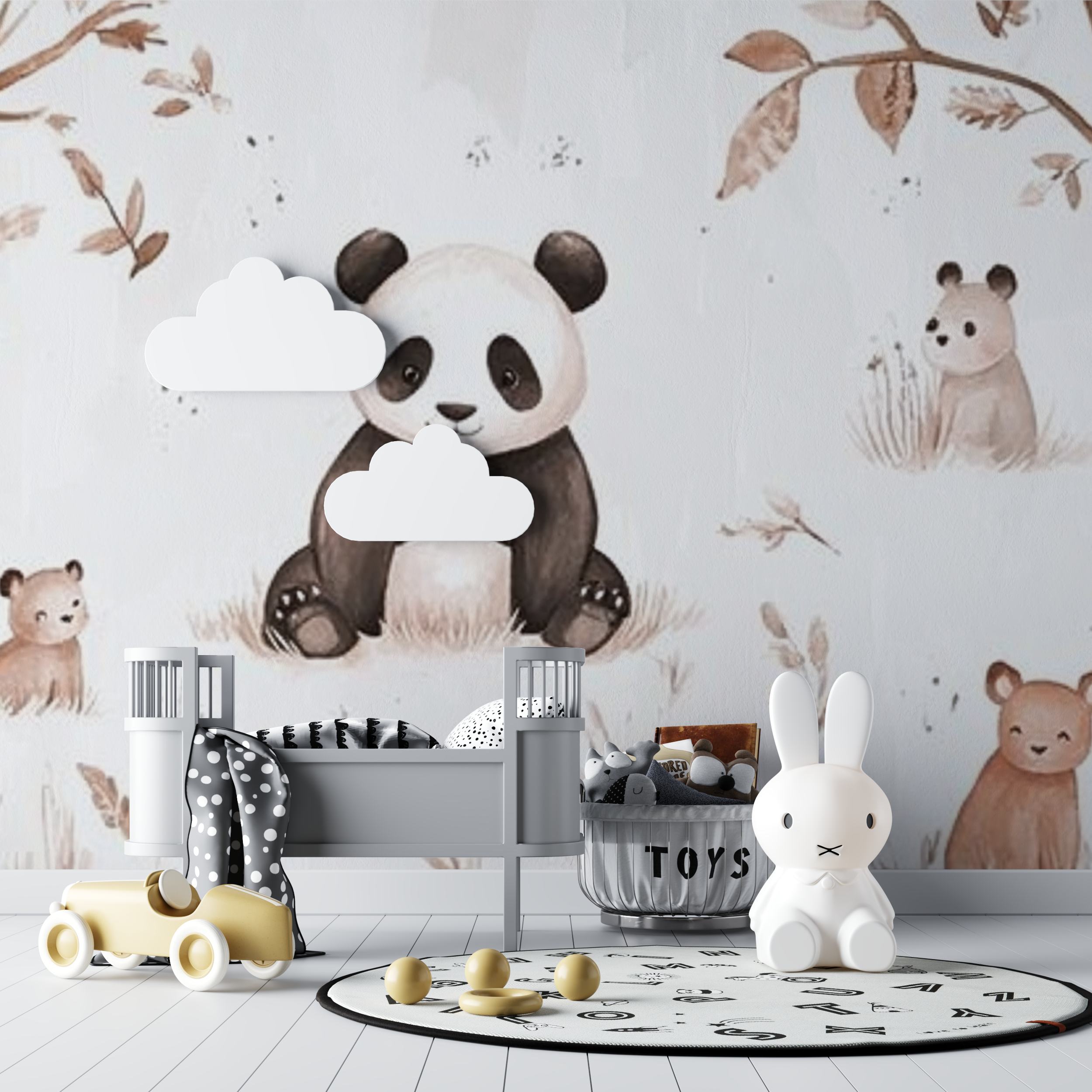Panda and Forest Animals Wallpaper | Murals Wallpaper