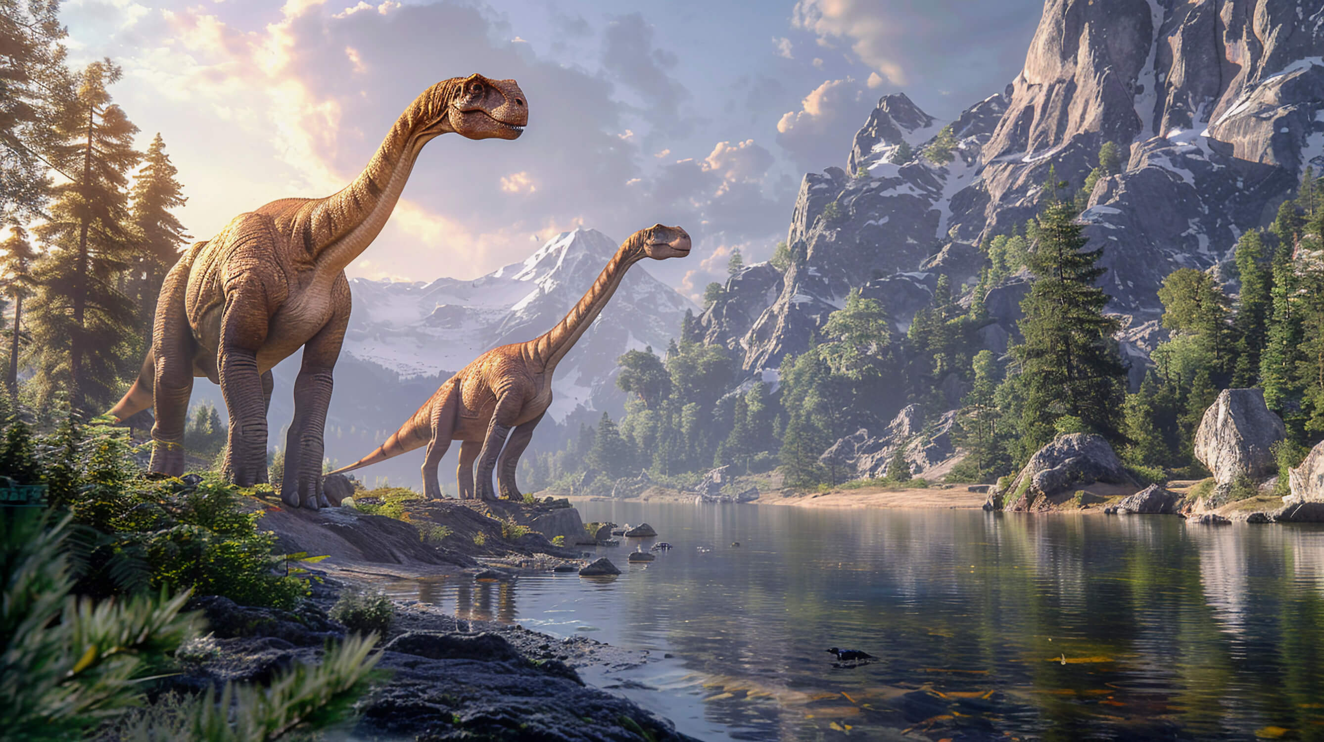 Dinosaur Wallpaper Long Neck | Murals Wallpaper