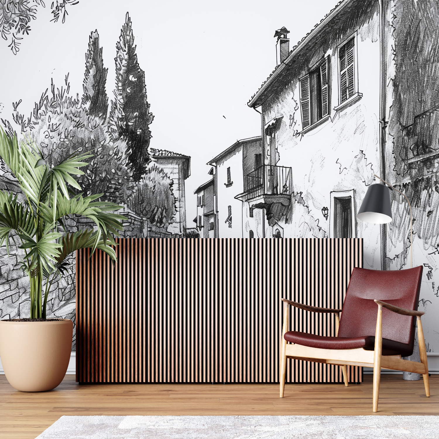 Italian Black and White Wallpaper | Murals Wallpaper