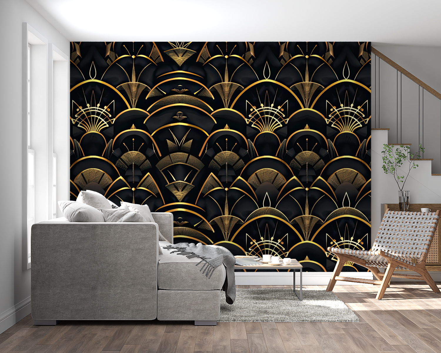 Gold Opulence Art Deco Wallpaper | Murals Wallpaper