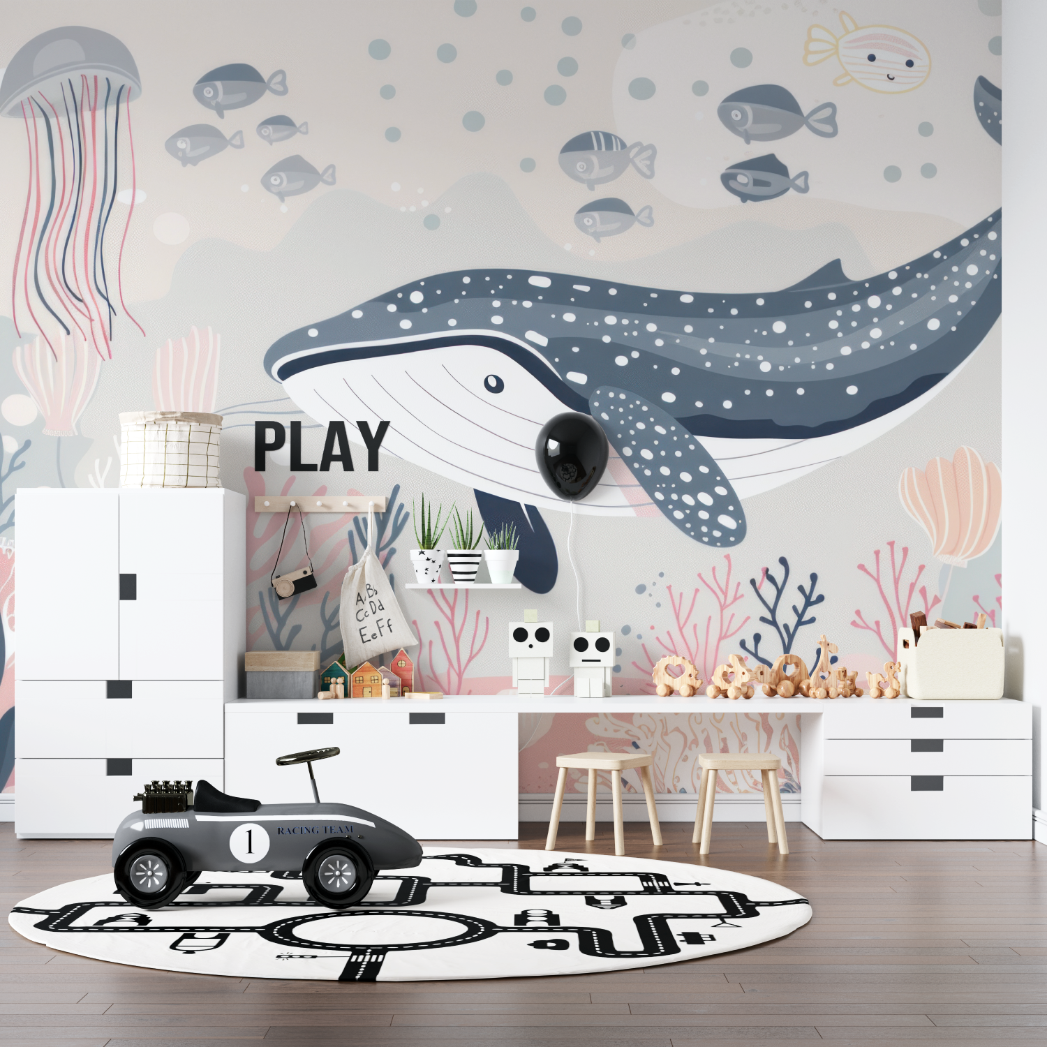 Kinderzimmertapete mit Ozeanmotiven | Wandtapeten